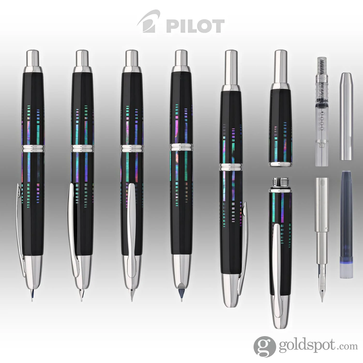 5438-pilot-vanishing-point-fountain-pen-in-raden-water-18k-gold-medium-point-7.webp Pilot Vanishing Point Fountain Pen in Raden Water - 18K Gold Medium Point