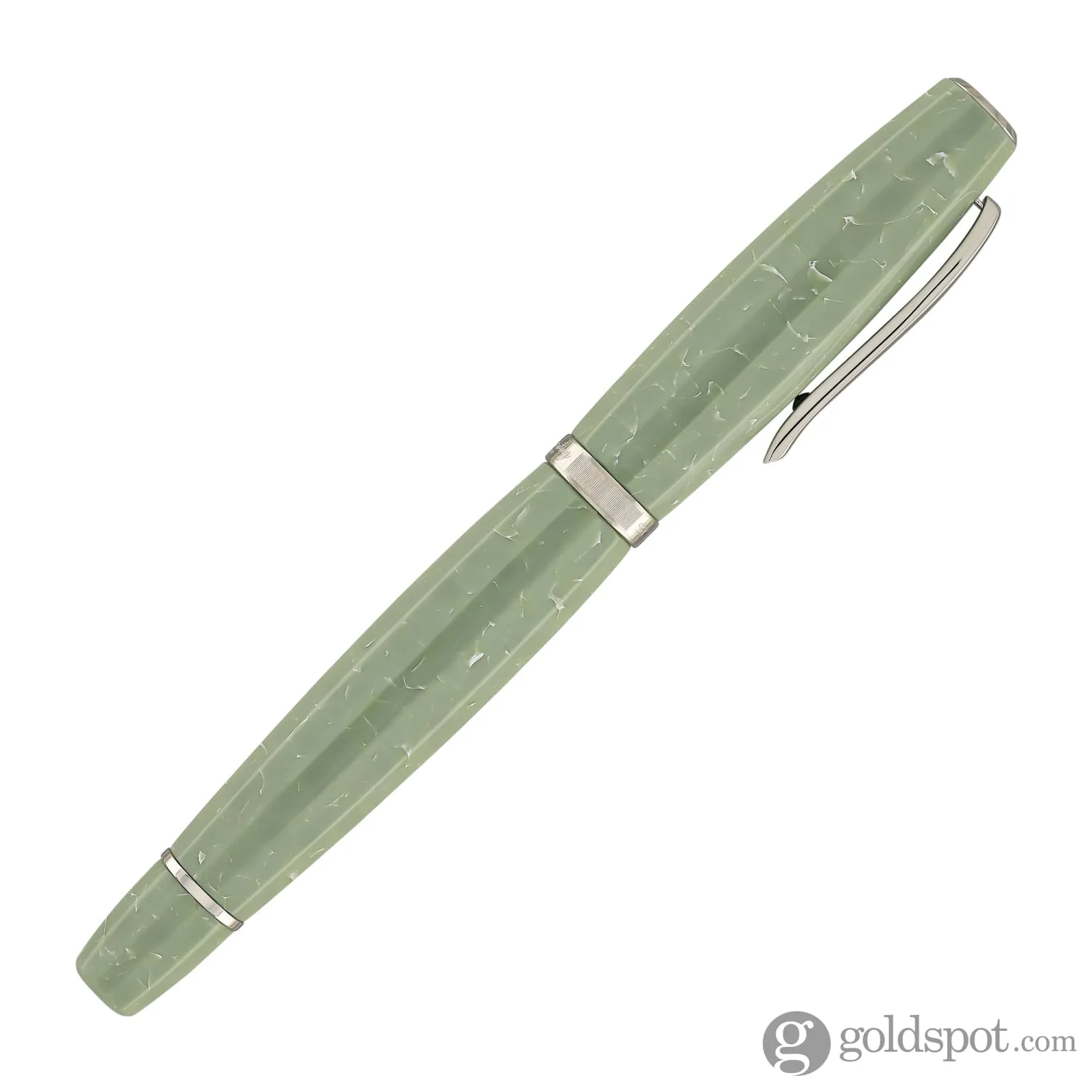 Scribo Feel Fountain Pen in Verde Antico with Platinum Trim