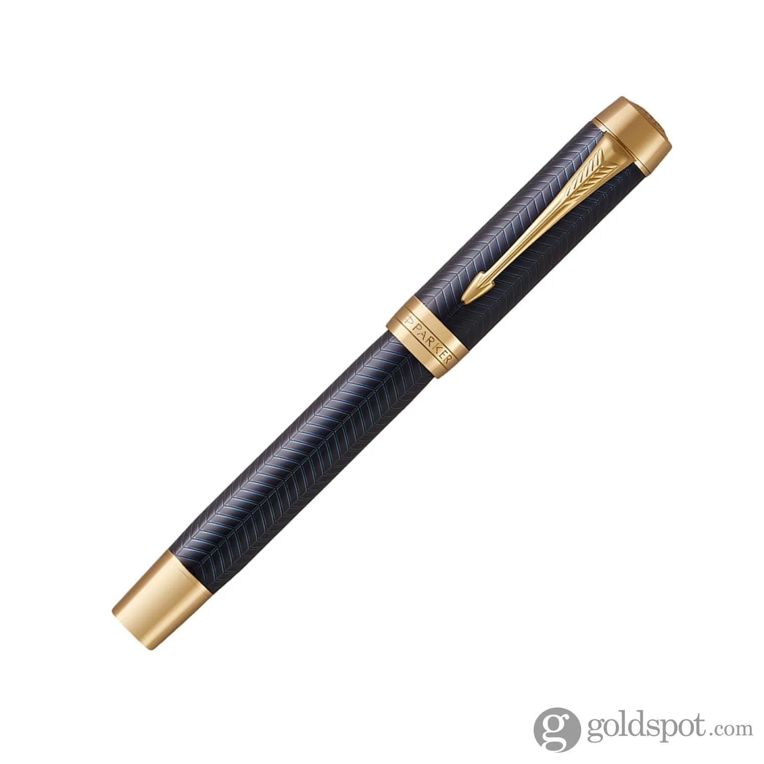 5472-parker-duofold-centennial-prestige-fountain-pen-in-blue-chevron-18k-gold-medium-point-2.webp Parker Duofold Centennial Prestige Fountain Pen in Blue Chevron - 18K Gold Medium Point