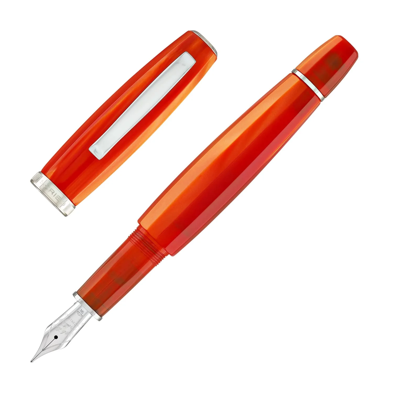 5473-scribo-feel-fountain-pen-in-arancia-with-platinum-trim-1.webp Scribo Feel Fountain Pen in Arancia with Platinum Trim