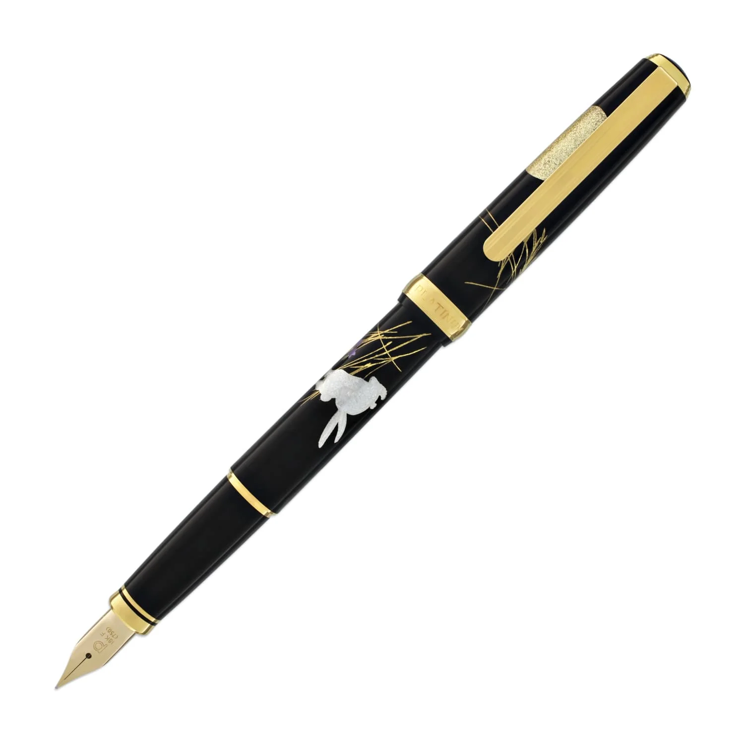 5486-platinum-classic-maki-e-fountain-pen-in-moon-and-rabbit-design-18k-gold-1.webp Platinum Classic Maki-e Fountain Pen in Moon and Rabbit Design - 18K Gold
