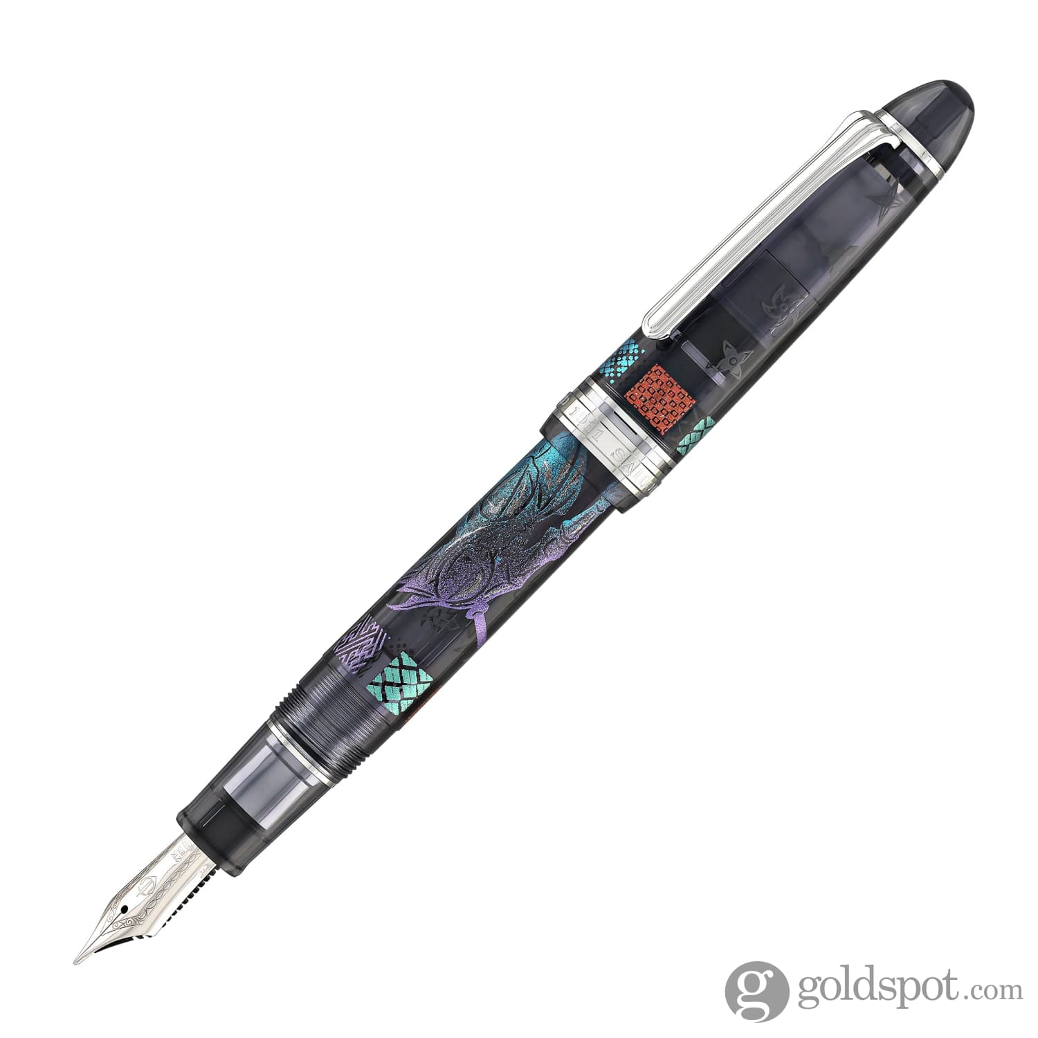 5489-sailor-1911-large-ninja-fountain-pen-in-tsuki-with-silver-trim-21kt-gold-nib-2.jpg Sailor 1911 Large Ninja Fountain Pen in Tsuki with Silver Trim - 21kt Gold Nib