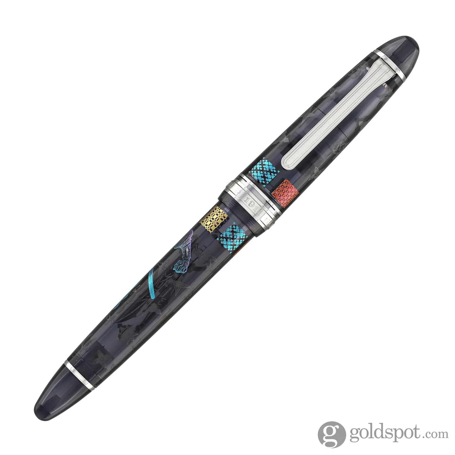 5489-sailor-1911-large-ninja-fountain-pen-in-tsuki-with-silver-trim-21kt-gold-nib-4.webp Sailor 1911 Large Ninja Fountain Pen in Tsuki with Silver Trim - 21kt Gold Nib