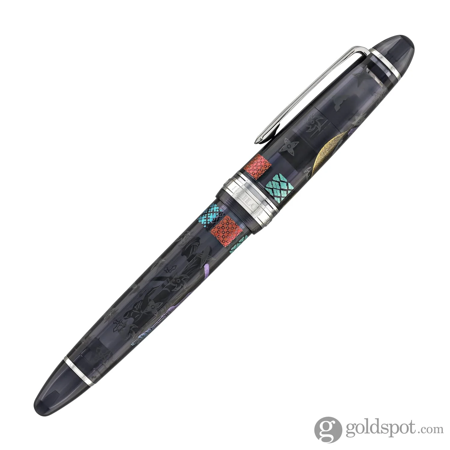5489-sailor-1911-large-ninja-fountain-pen-in-tsuki-with-silver-trim-21kt-gold-nib-5.webp Sailor 1911 Large Ninja Fountain Pen in Tsuki with Silver Trim - 21kt Gold Nib
