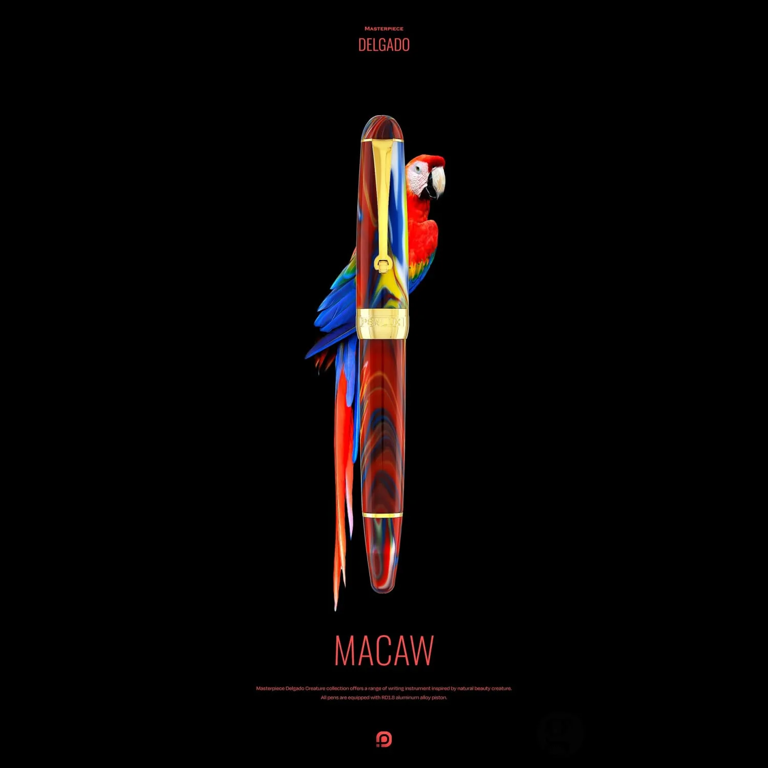 5499-penlux-masterpiece-delgado-fountain-pen-in-macaw-10.webp Penlux Masterpiece Delgado Fountain Pen in Macaw