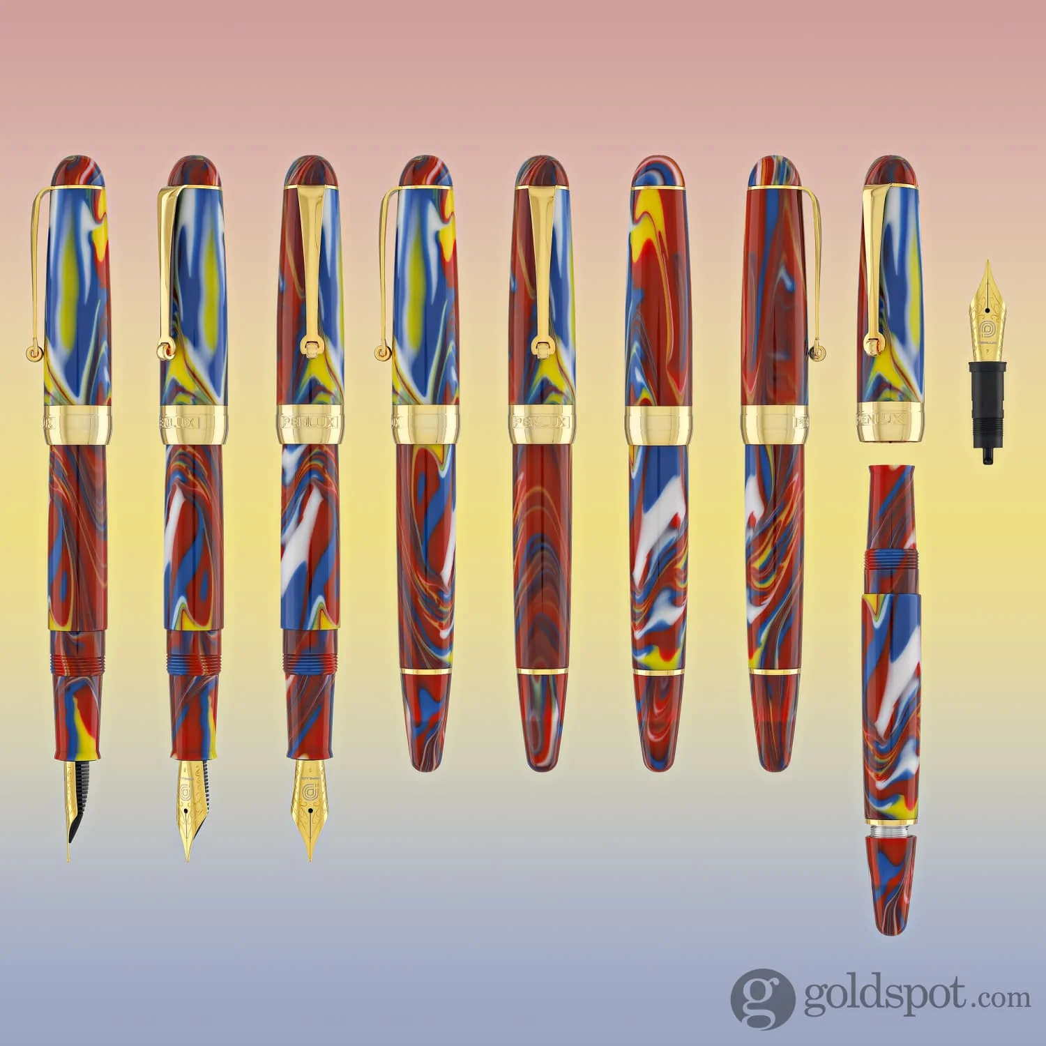 5499-penlux-masterpiece-delgado-fountain-pen-in-macaw-8.webp Penlux Masterpiece Delgado Fountain Pen in Macaw