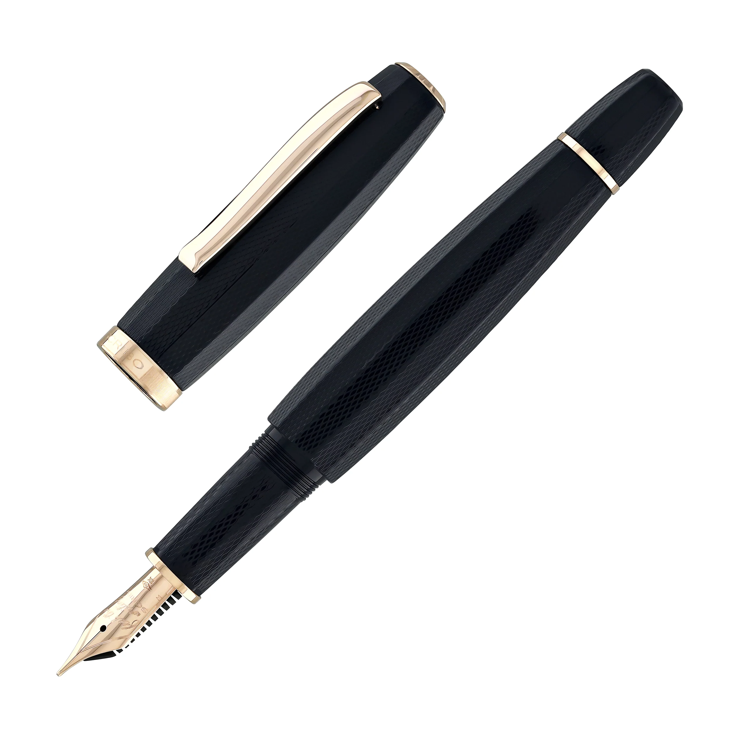 Scribo Feel Fountain Pen in Dandy Notturno with Rose Gold Trim