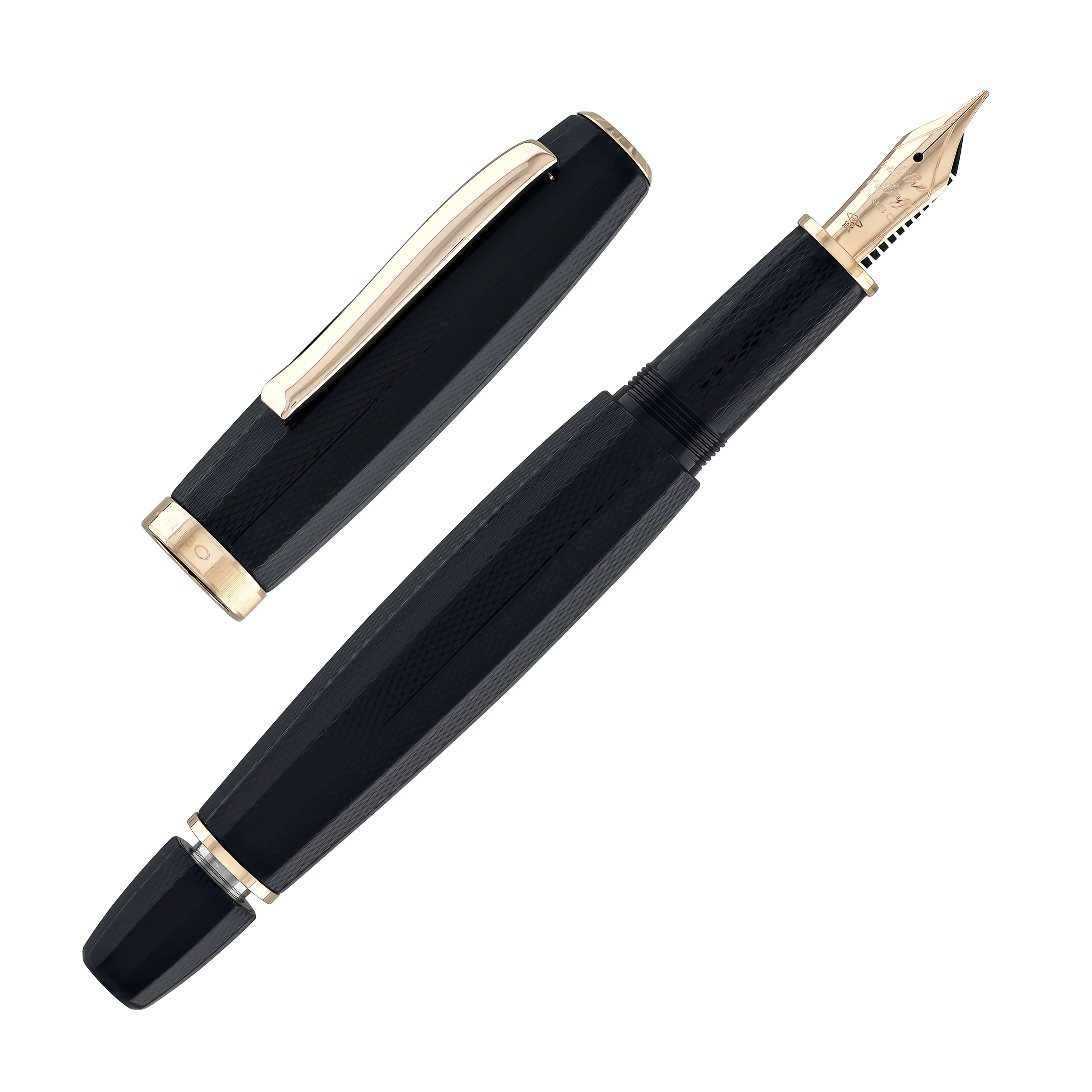 Scribo Feel Fountain Pen in Dandy Notturno with Rose Gold Trim