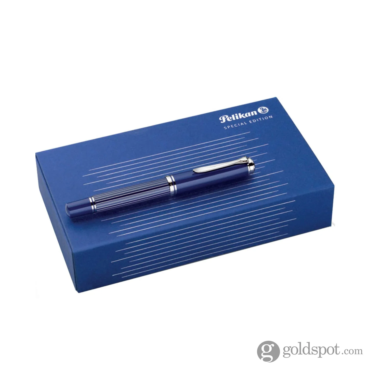 5520-pelikan-souveran-m815-fountain-pen-in-metal-striped-blue-with-silver-trim-18k-gold-2.webp Pelikan Souveran M815 Fountain Pen in Metal Striped Blue with Silver Trim - 18K Gold