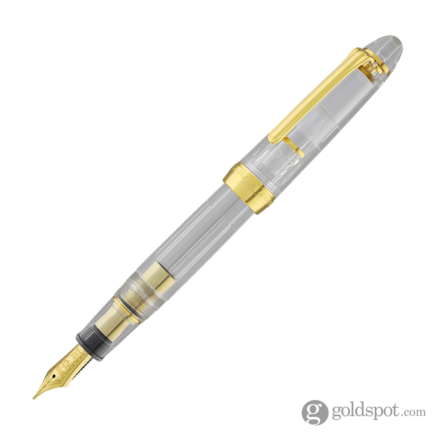 Sailor 1911 Large Fountain Pen in Transparent with Gold Trim - 21K Gold
