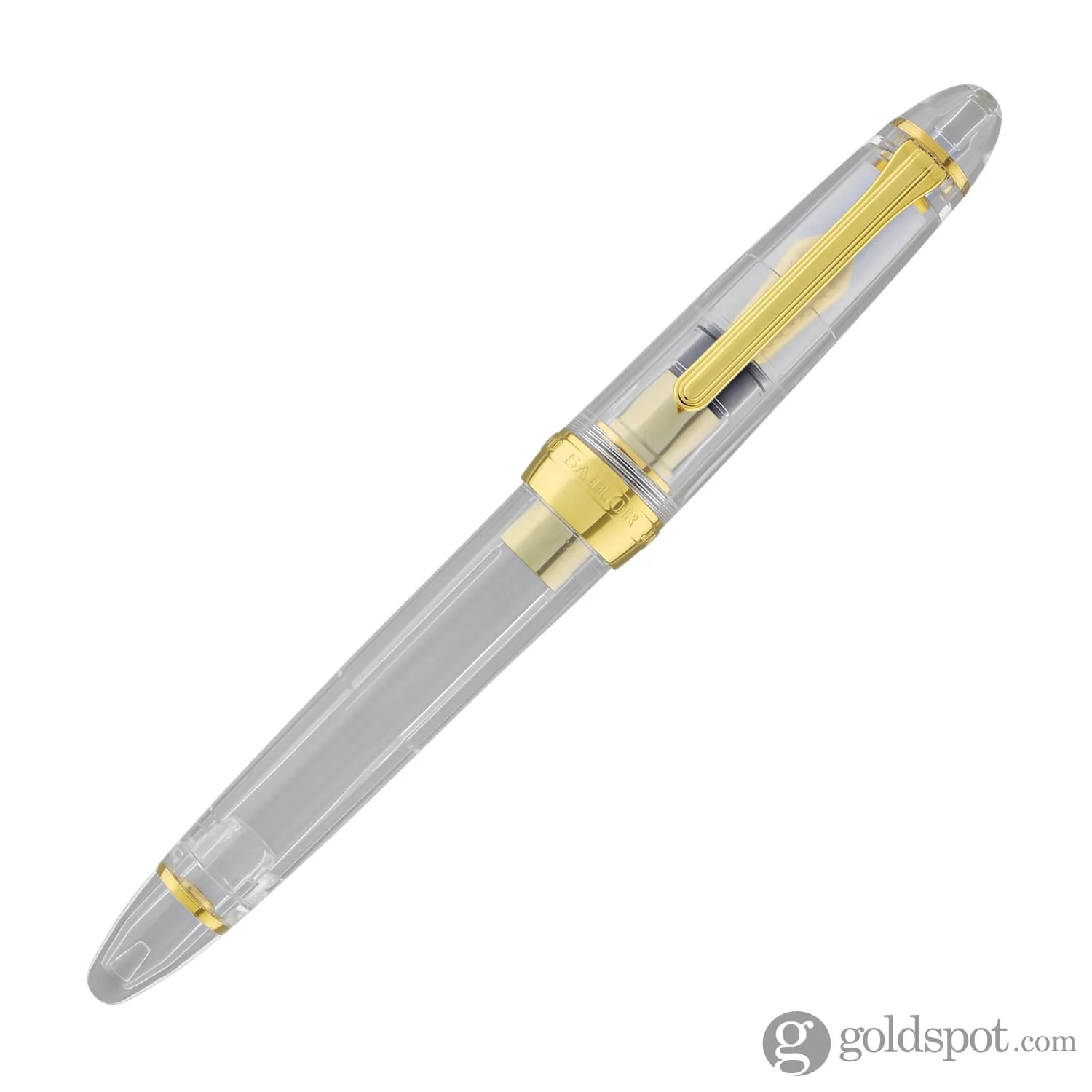 Sailor 1911 Large Fountain Pen in Transparent with Gold Trim - 21K Gold