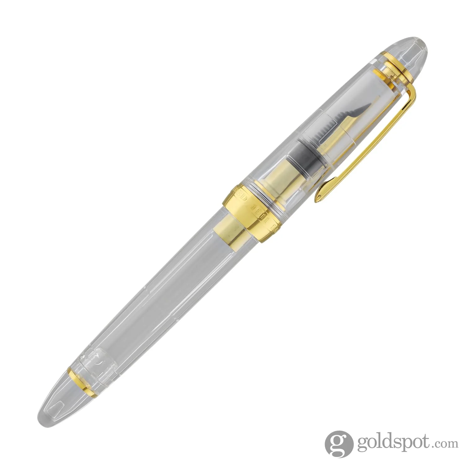 Sailor 1911 Large Fountain Pen in Transparent with Gold Trim - 21K Gold