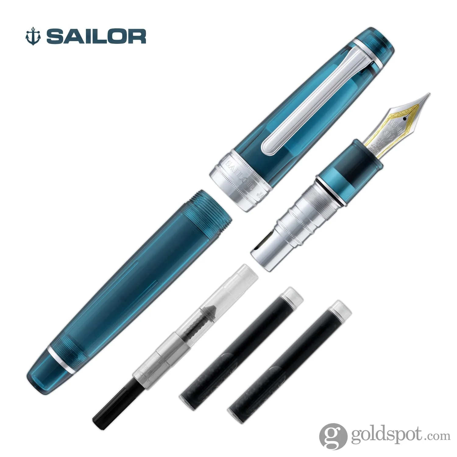 Sailor Pro Gear King of Pen Fountain Pen in Lucky Charm Green - 21kt Gold Nib