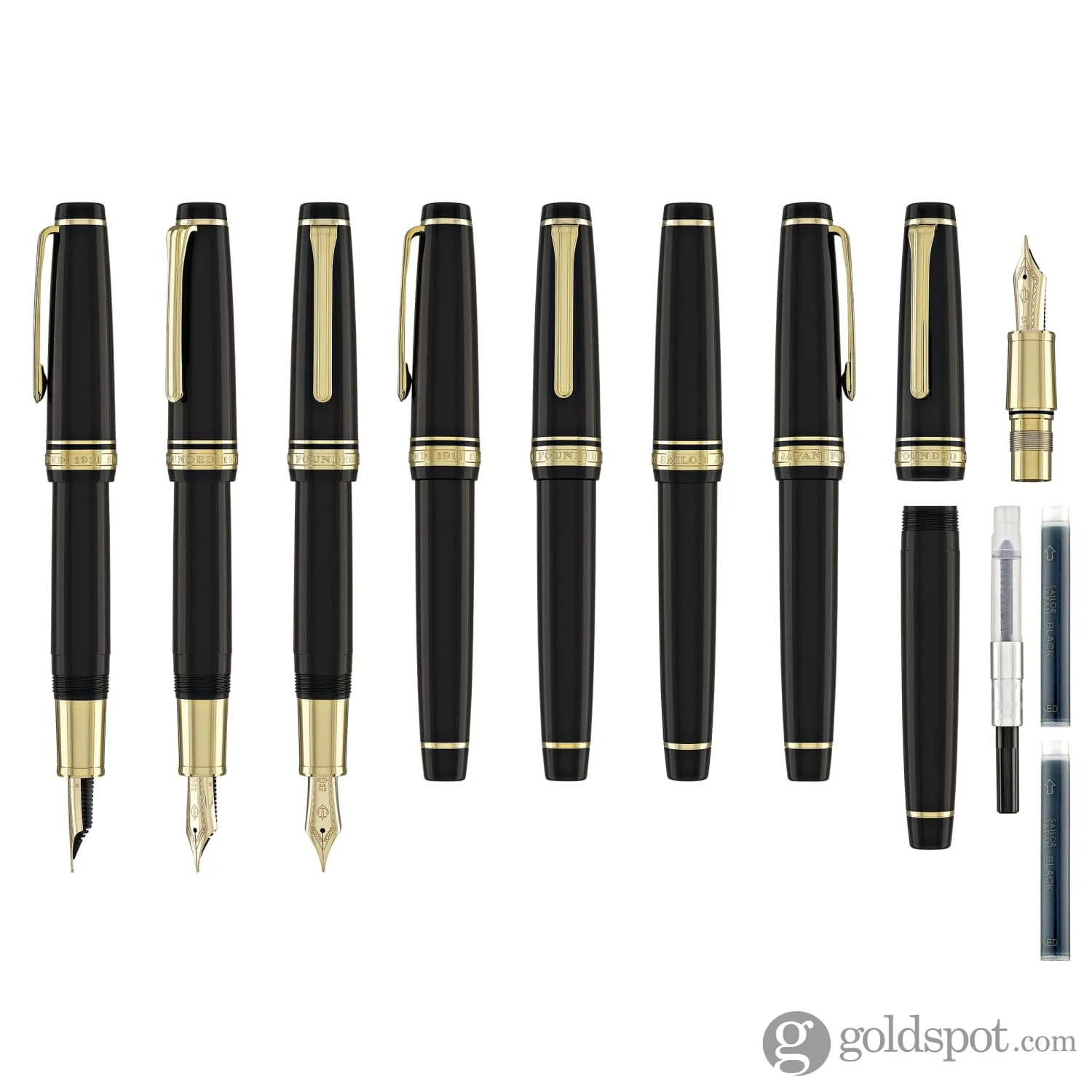 Sailor Pro Gear Regular Fountain Pen in Roppongi Gold - 21kt Gold
