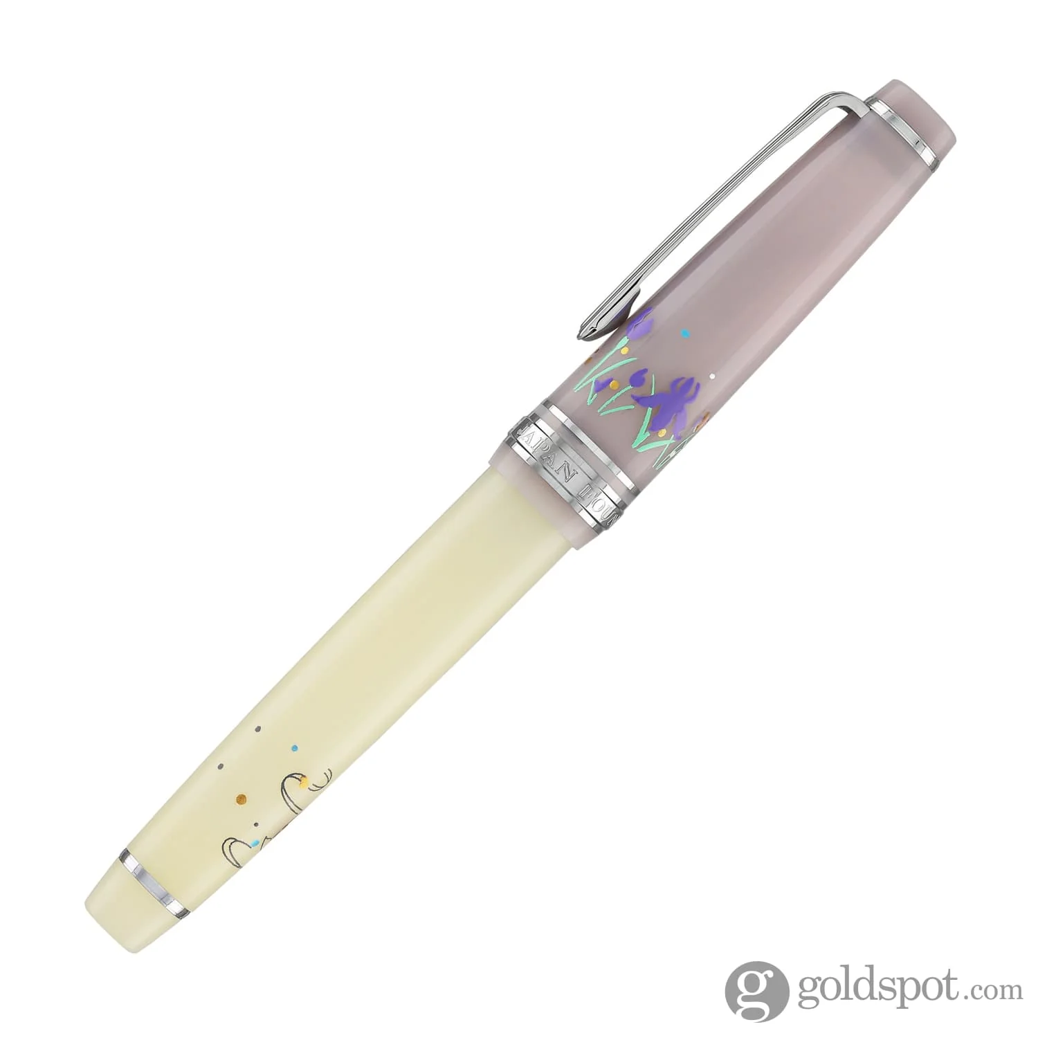 Sailor Professional Gear Slim 'Princess Raden' Fountain Pen in Princess Shirotae with Silver Trim - 14K Gold