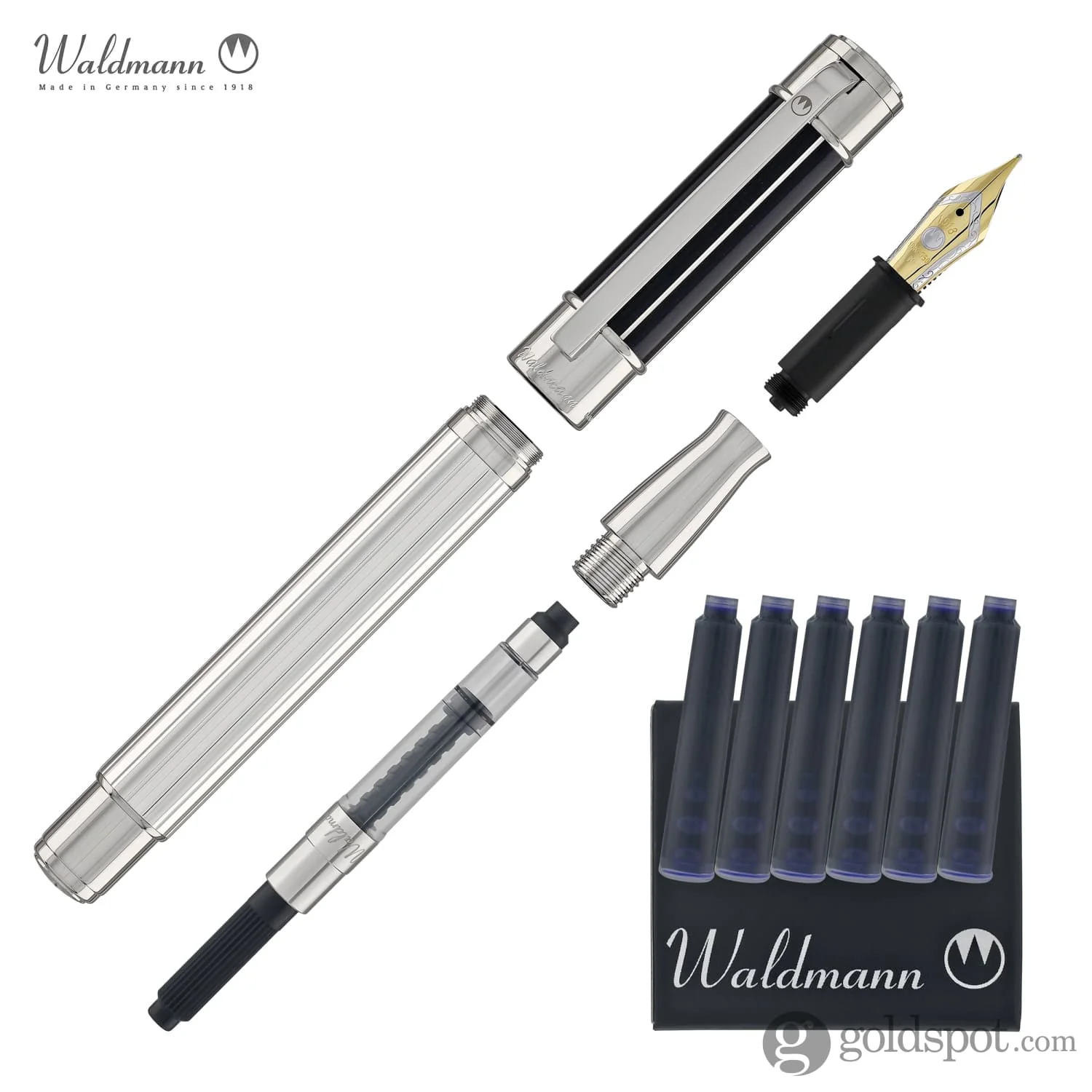 5587-waldmann-commander-23-fountain-pen-in-sterling-silver-and-blue-lacquer-18kt-gold-nib-7.webp Waldmann Commander 23 Fountain Pen in Sterling Silver and Blue Lacquer, 18kt Gold Nib