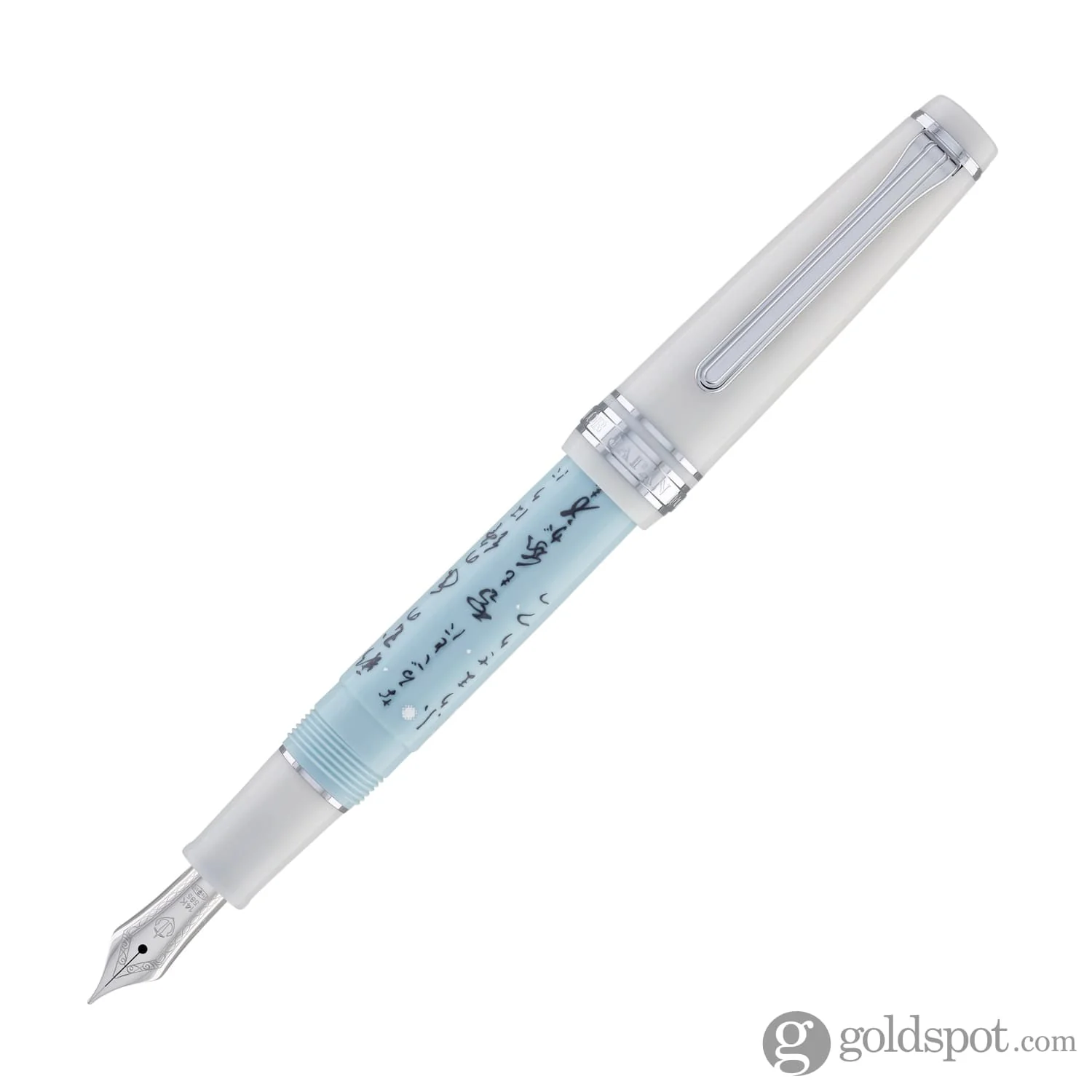 5676-sailor-professional-gear-slim-seasonal-waka-poetry-fountain-pen-in-winter-14k-gold-with-rhodium-plating-3.webp Sailor Professional Gear Slim Seasonal Waka Poetry Fountain Pen in Winter - 14K Gold with Rhodium Plating