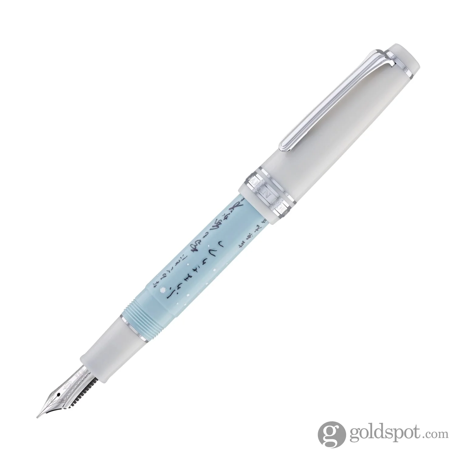 5676-sailor-professional-gear-slim-seasonal-waka-poetry-fountain-pen-in-winter-14k-gold-with-rhodium-plating-4.webp Sailor Professional Gear Slim Seasonal Waka Poetry Fountain Pen in Winter - 14K Gold with Rhodium Plating