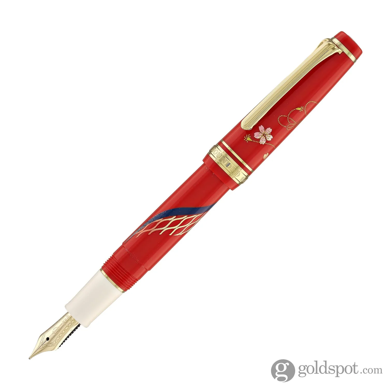 5734-sailor-professional-gear-slim-kimono-fountain-pen-in-prosperity-with-gold-ip-14k-gold-5.webp Sailor Professional Gear Slim 'Kimono' Fountain Pen in Prosperity with Gold IP - 14K Gold