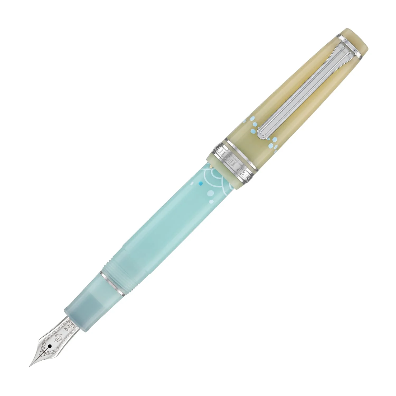 5752-sailor-professional-gear-slim-princess-raden-fountain-pen-in-princess-koto-with-silver-trim-14k-gold-1.webp Sailor Professional Gear Slim 'Princess Raden' Fountain Pen in Princess Koto with Silver Trim - 14K Gold