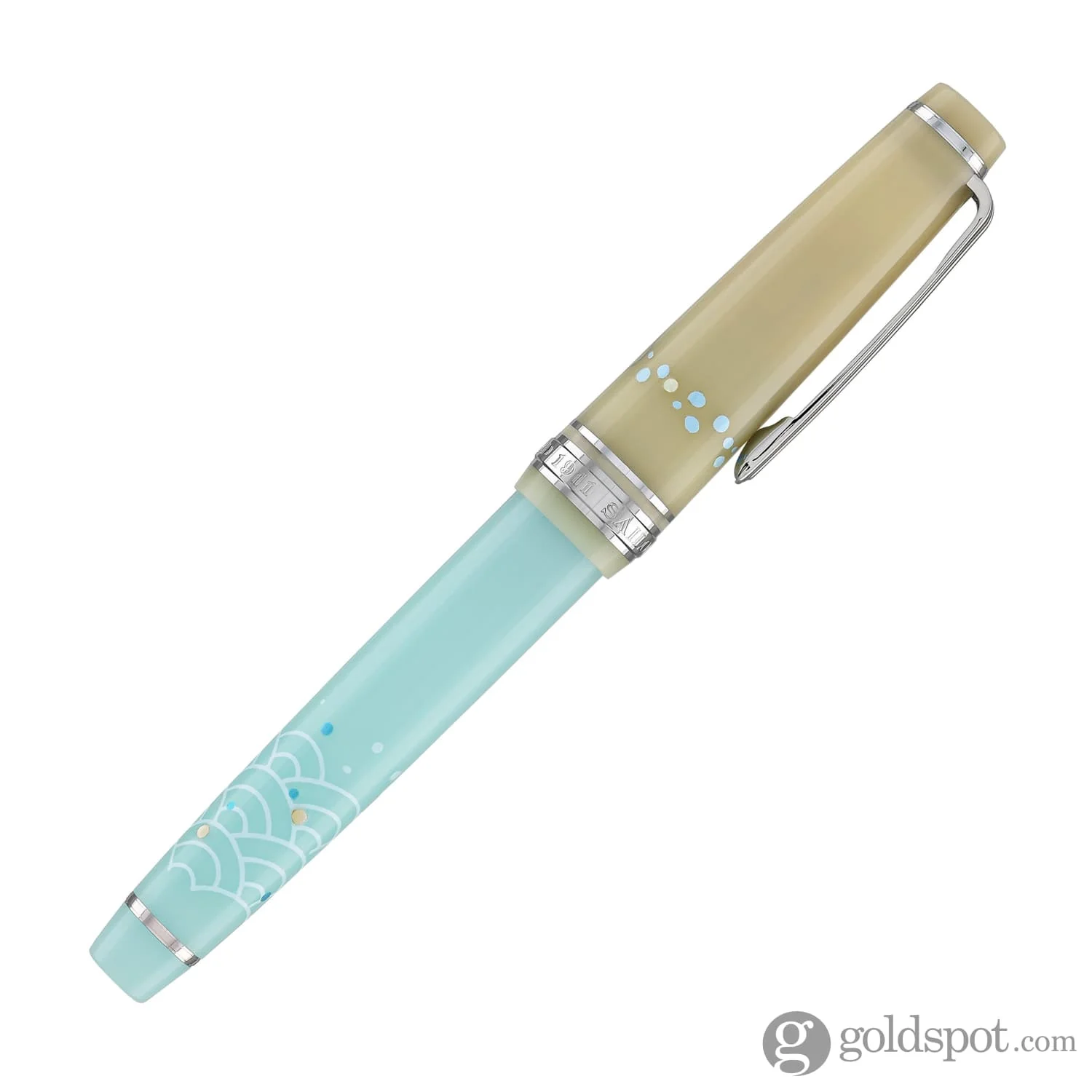 5752-sailor-professional-gear-slim-princess-raden-fountain-pen-in-princess-koto-with-silver-trim-14k-gold-6.webp Sailor Professional Gear Slim 'Princess Raden' Fountain Pen in Princess Koto with Silver Trim - 14K Gold