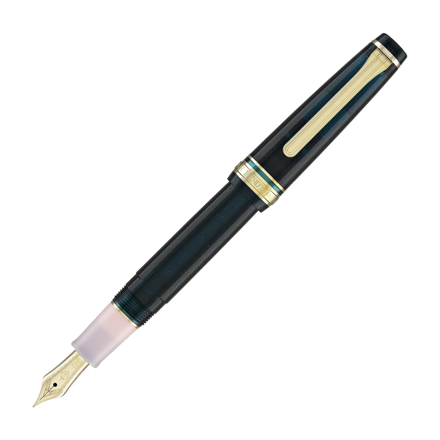 Sailor Pro Gear Slim Shikiori Sansui Fountain Pen in Summer - "Komakusa" with Gold Trim - Medium Fine Point