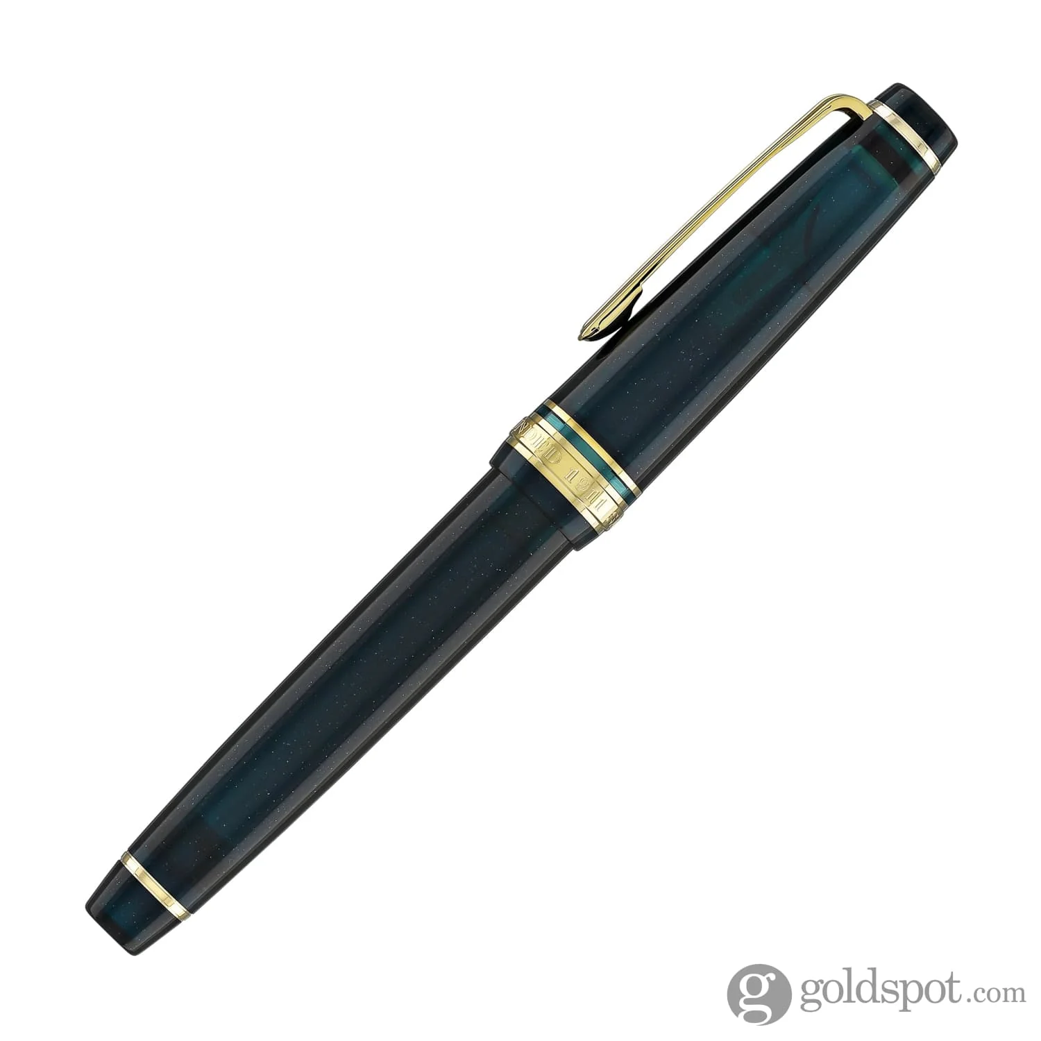 Sailor Pro Gear Slim Shikiori Sansui Fountain Pen in Summer - "Komakusa" with Gold Trim - Medium Fine Point
