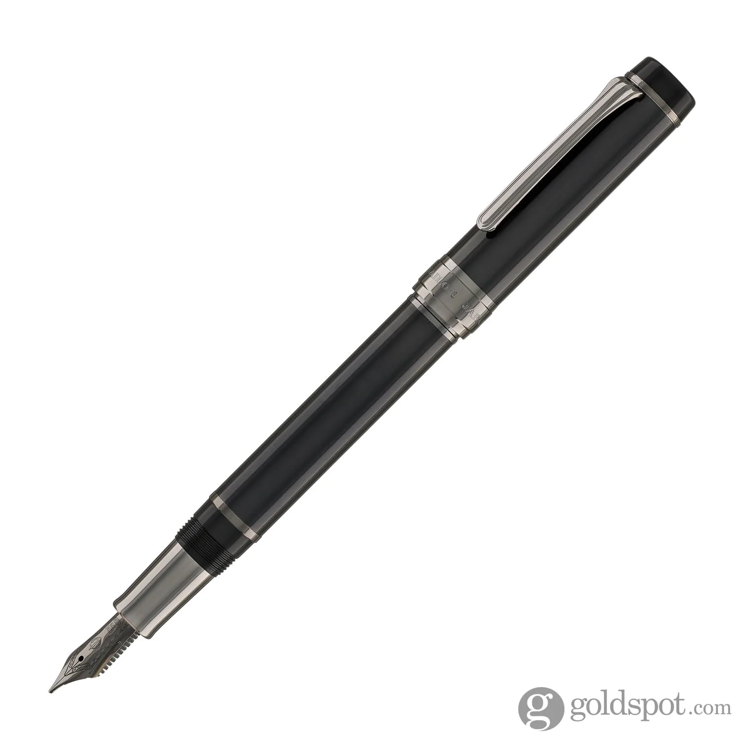 Sailor Cylint Fountain Pen in Black Stainless Steel - 21kt Gold Nib