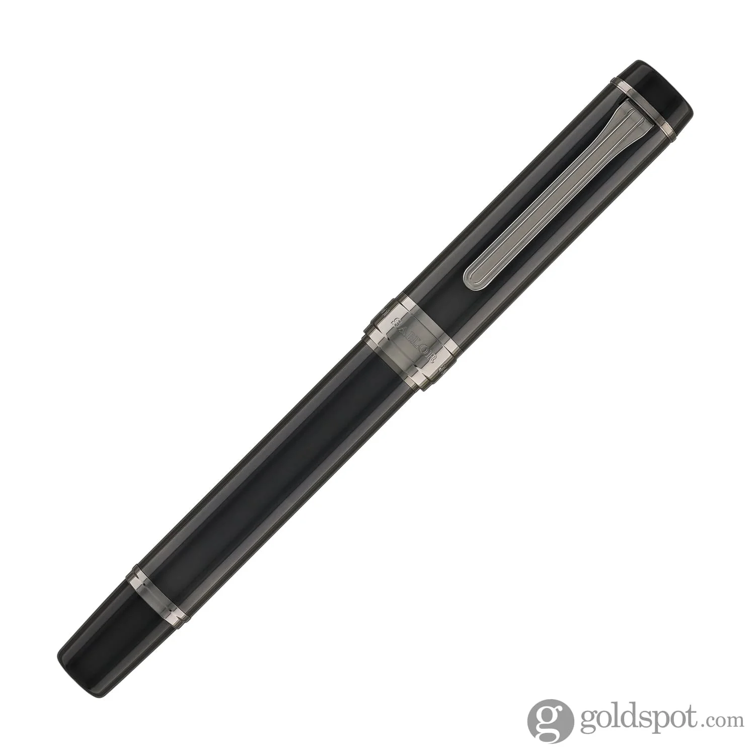 Sailor Cylint Fountain Pen in Black Stainless Steel - 21kt Gold Nib