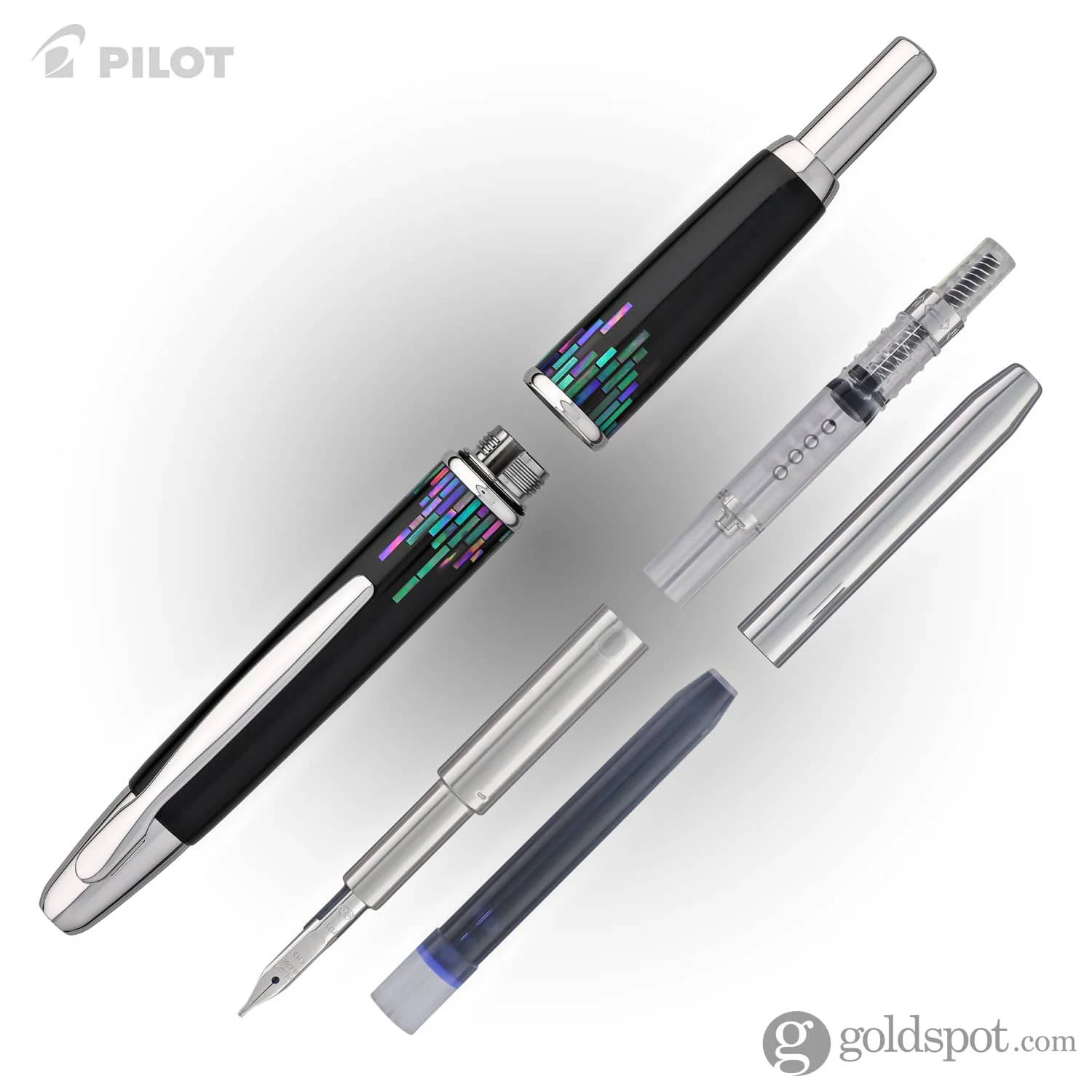 5770-pilot-vanishing-point-fountain-pen-in-raden-stripe-18k-gold-medium-point-6.webp Pilot Vanishing Point Fountain Pen in Raden Stripe - 18K Gold Medium Point