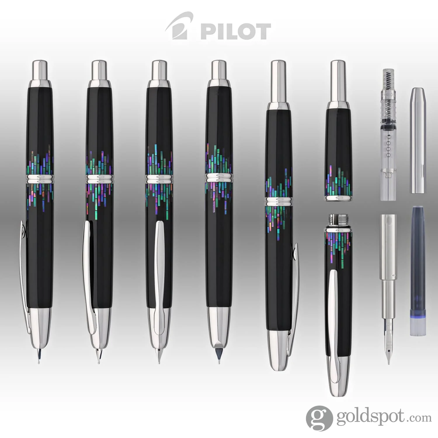 5770-pilot-vanishing-point-fountain-pen-in-raden-stripe-18k-gold-medium-point-7.webp Pilot Vanishing Point Fountain Pen in Raden Stripe - 18K Gold Medium Point