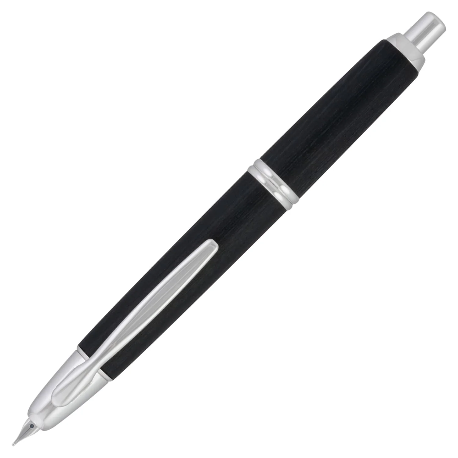 Pilot Vanishing Point Fountain Pen in Birchwood Black - 18K Gold