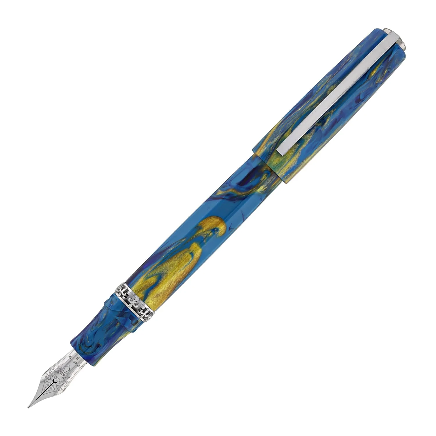 5799-visconti-medici-palazzo-fountain-pen-in-vecchio-with-palladium-trim-1.webp Visconti Medici Palazzo Fountain Pen in Vecchio with Palladium Trim