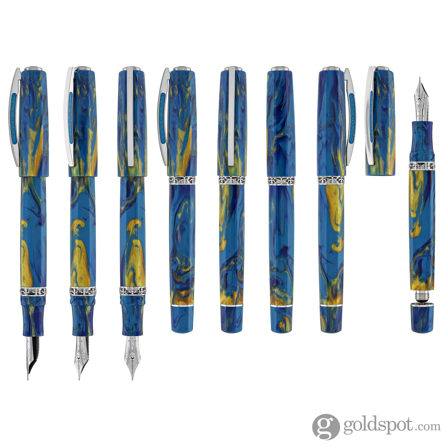 Visconti Medici Palazzo Fountain Pen in Vecchio with Palladium Trim
