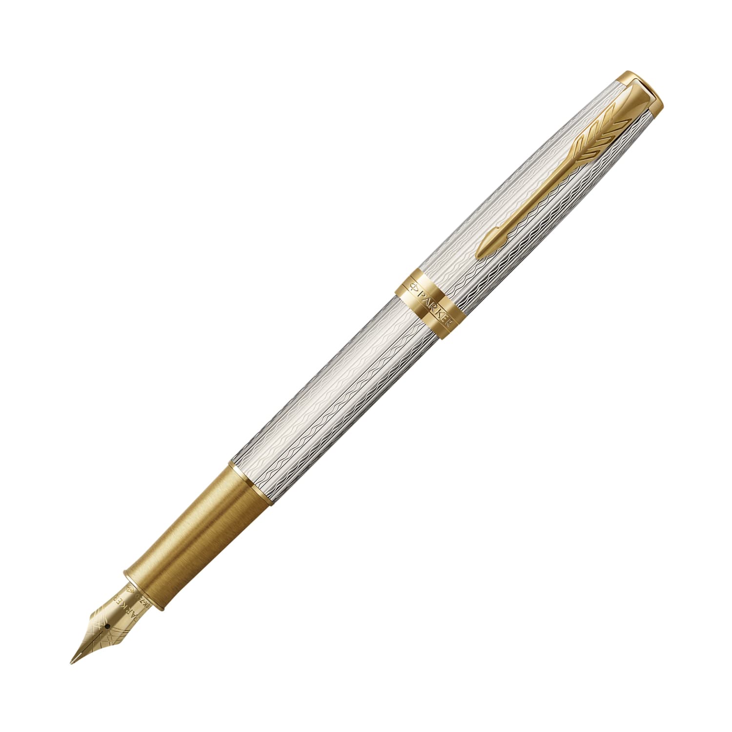 5828-parker-sonnet-deluxe-fountain-pen-in-silver-mistral-1.jpg Parker Sonnet Deluxe Fountain Pen in Silver Mistral