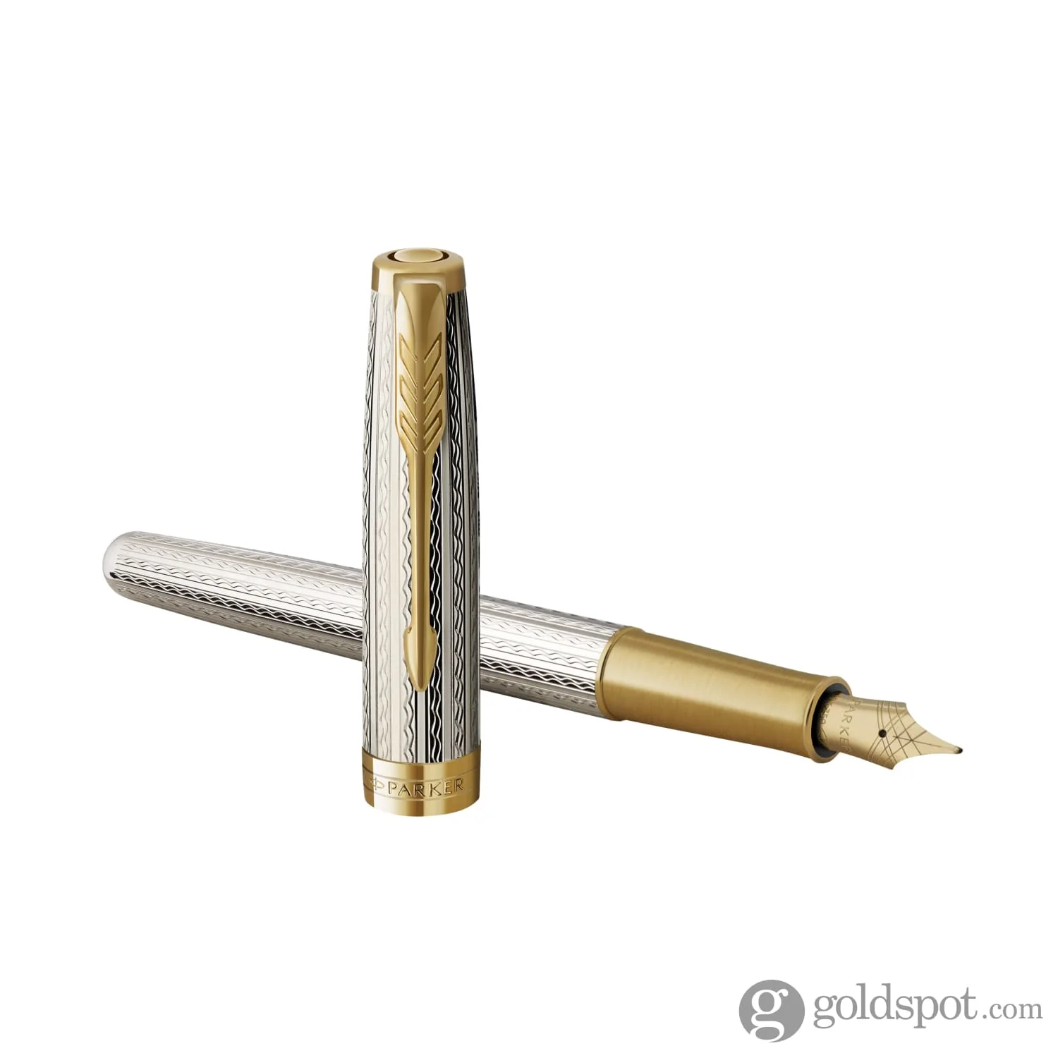 Parker Sonnet Deluxe Fountain Pen in Silver Mistral