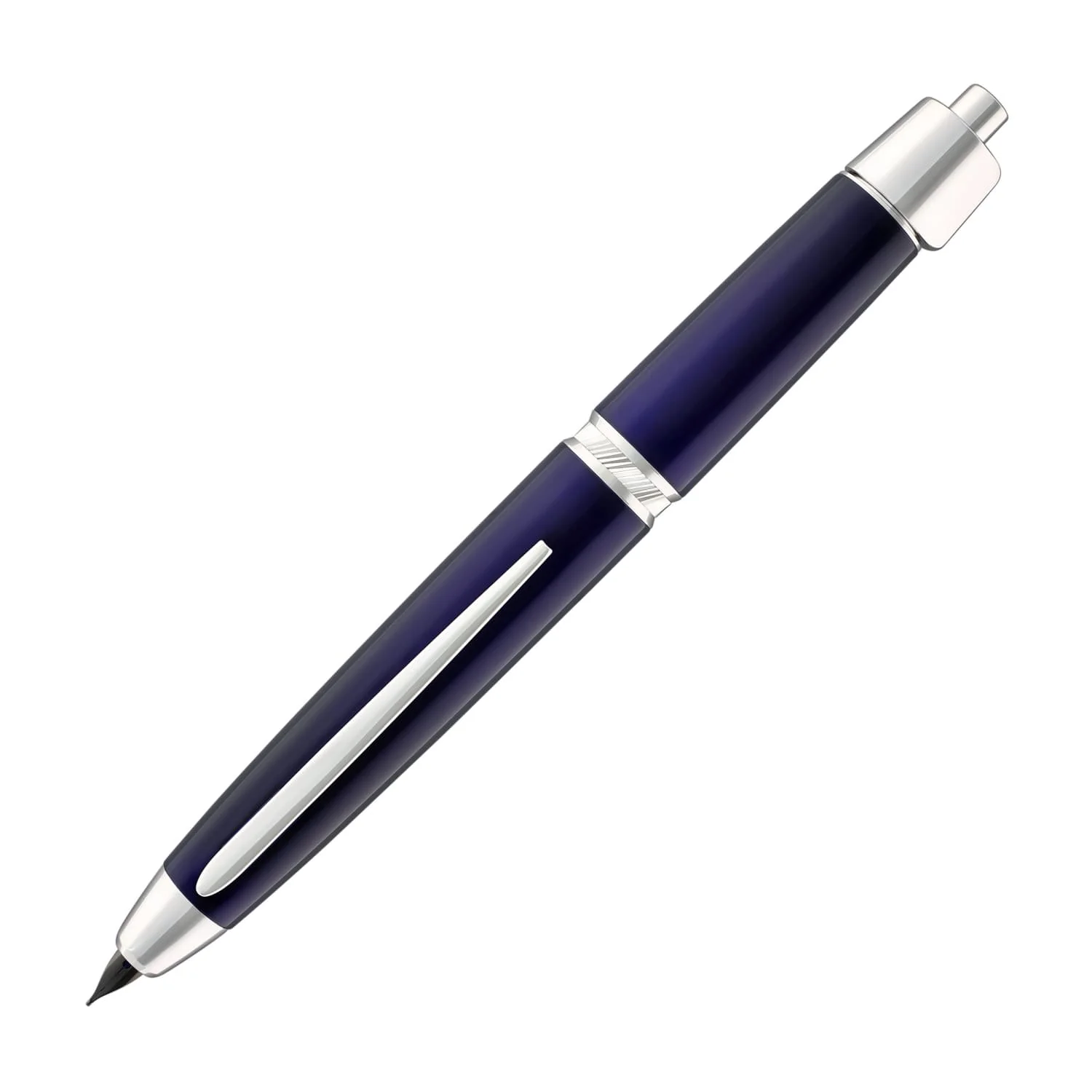 5840-pilot-vanishing-point-ls-fountain-pen-in-blue-with-rhodium-silver-trim-1.webp Pilot Vanishing Point LS Fountain Pen in Blue with Rhodium Silver Trim