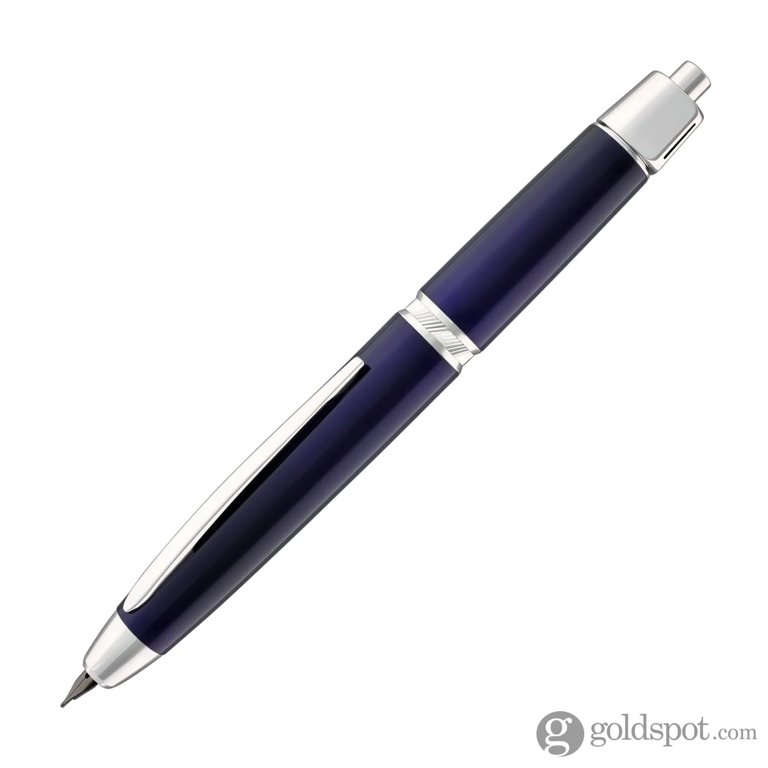 5840-pilot-vanishing-point-ls-fountain-pen-in-blue-with-rhodium-silver-trim-2.webp Pilot Vanishing Point LS Fountain Pen in Blue with Rhodium Silver Trim