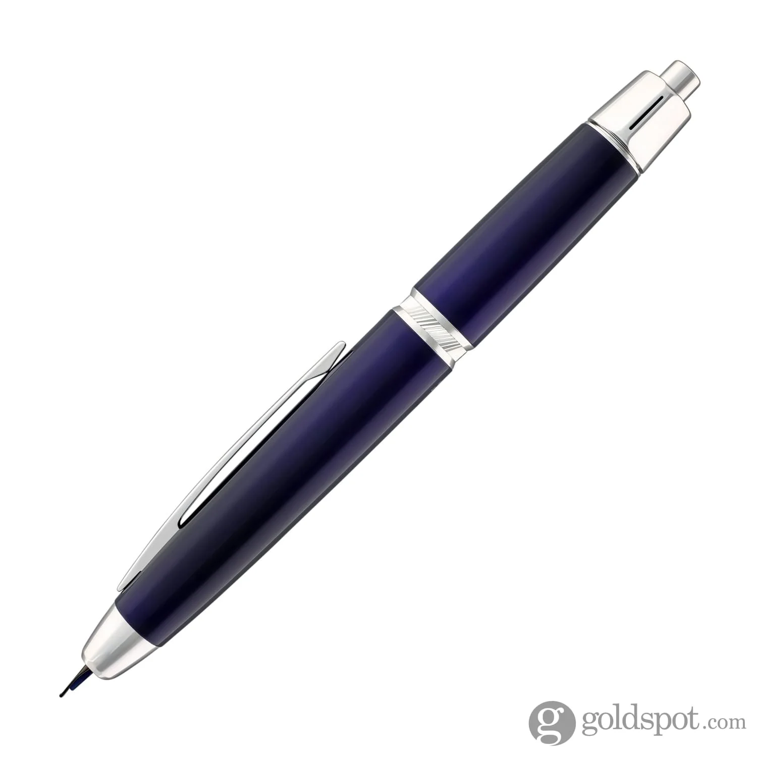 5840-pilot-vanishing-point-ls-fountain-pen-in-blue-with-rhodium-silver-trim-3.webp Pilot Vanishing Point LS Fountain Pen in Blue with Rhodium Silver Trim