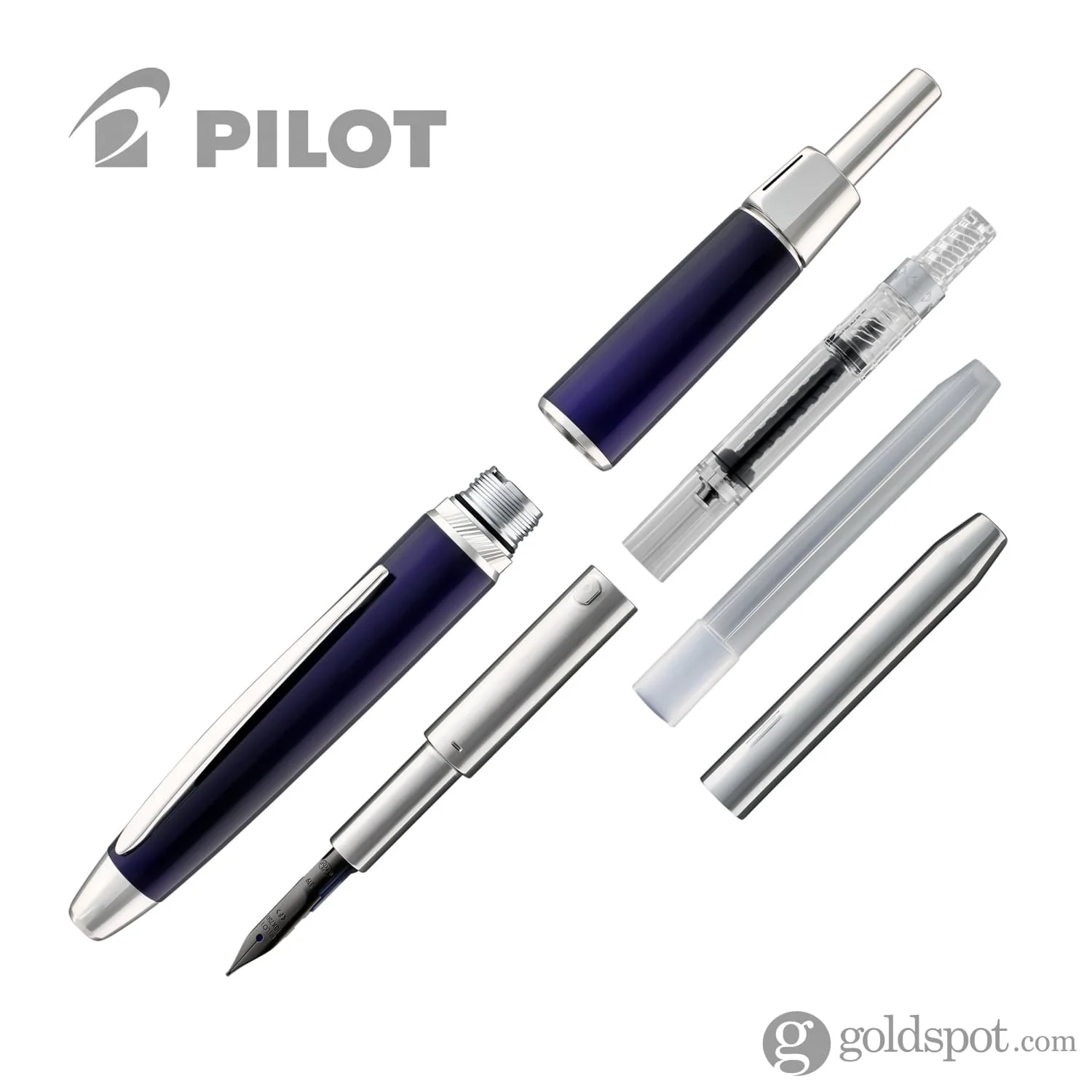 5840-pilot-vanishing-point-ls-fountain-pen-in-blue-with-rhodium-silver-trim-5.webp Pilot Vanishing Point LS Fountain Pen in Blue with Rhodium Silver Trim