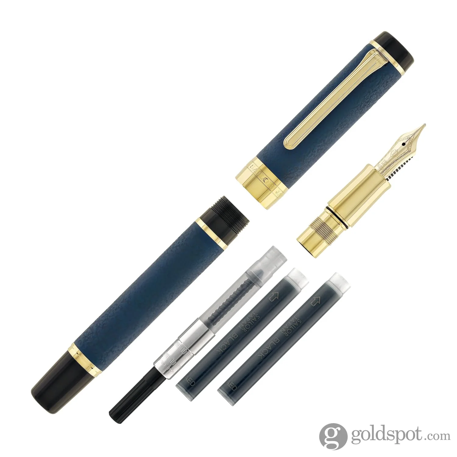 5858-sailor-cylint-niigata-shikki-fountain-pen-in-ruri-lapis-lazuli-blue-with-gold-ip-trim-21kt-gold-nib-8.webp Sailor Cylint Niigata Shikki Fountain Pen in Ruri (Lapis Lazuli Blue) with Gold IP Trim - 21kt Gold Nib