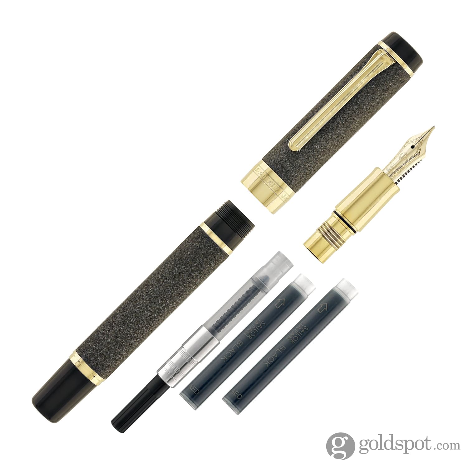 Sailor Cylint Niigata Shikki Fountain Pen in Oborogin (Hazy Silver) with Gold IP Trim - 21kt Gold Nib