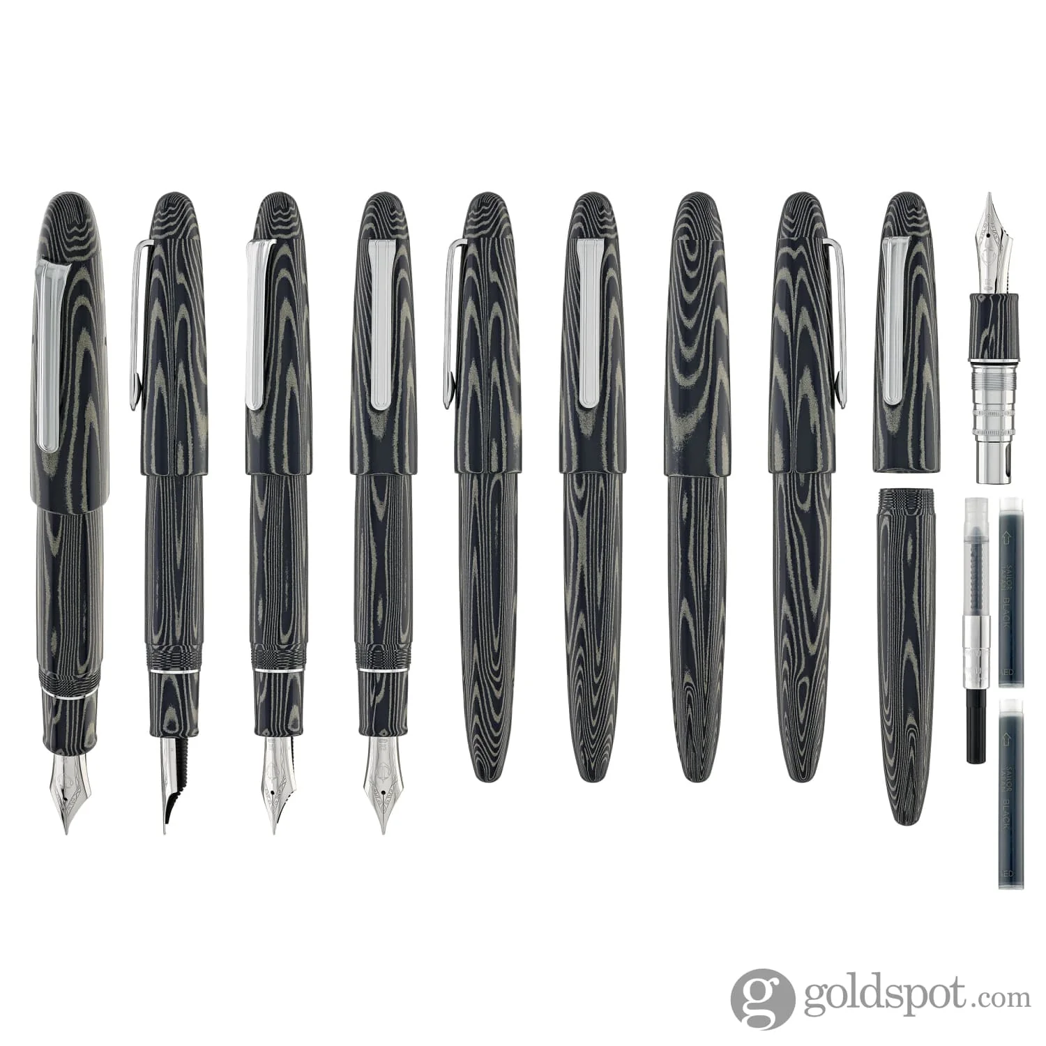 5871-sailor-1911-king-of-pens-fountain-pen-in-ebonite-tenacious-tabby-21k-gold-9.webp Sailor 1911 King of Pens Fountain Pen in Ebonite "Tenacious Tabby" - 21K Gold