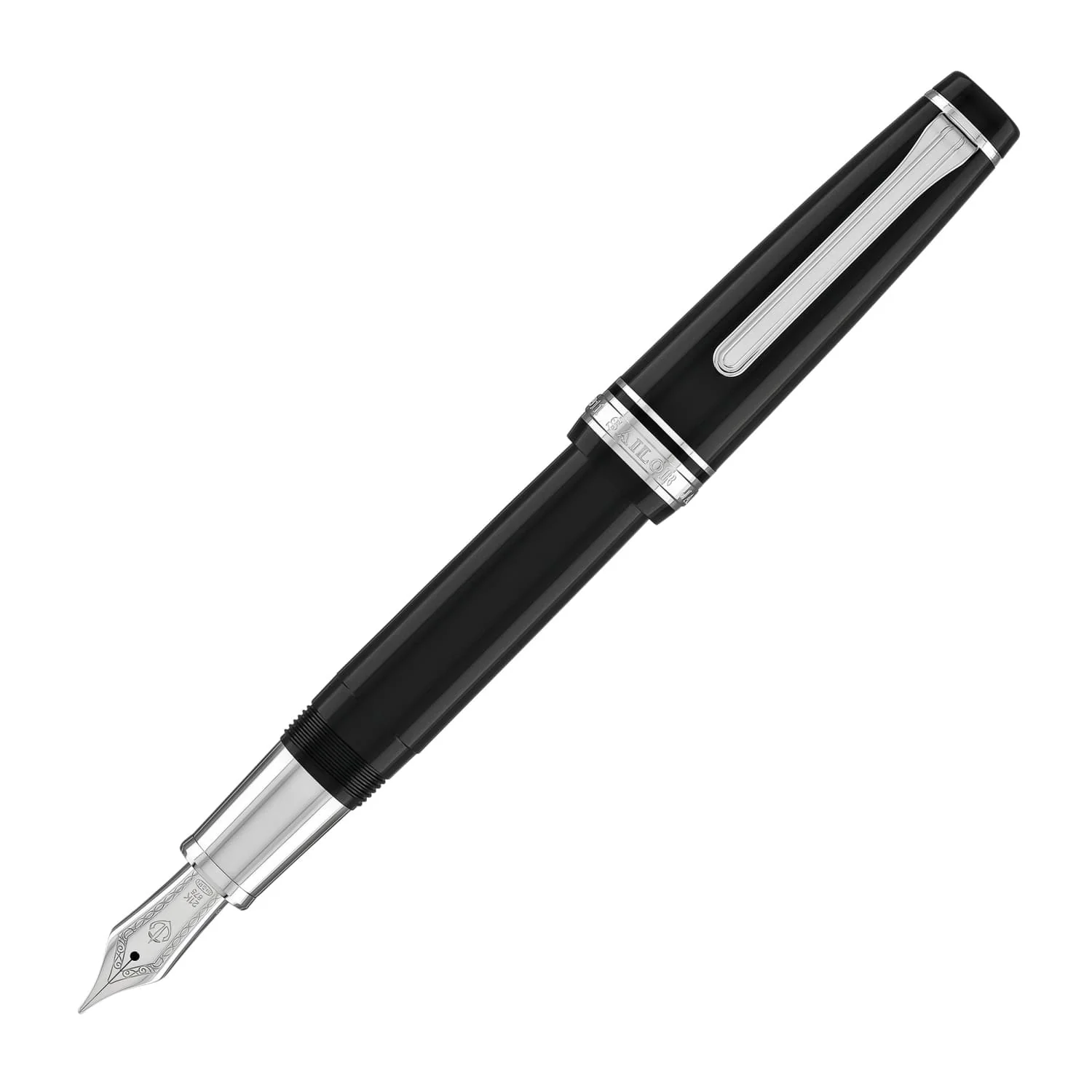 5884-sailor-pro-gear-regular-fountain-pen-in-ginza-silver-21kt-gold-1.webp Sailor Pro Gear Regular Fountain Pen in Ginza Silver - 21kt Gold