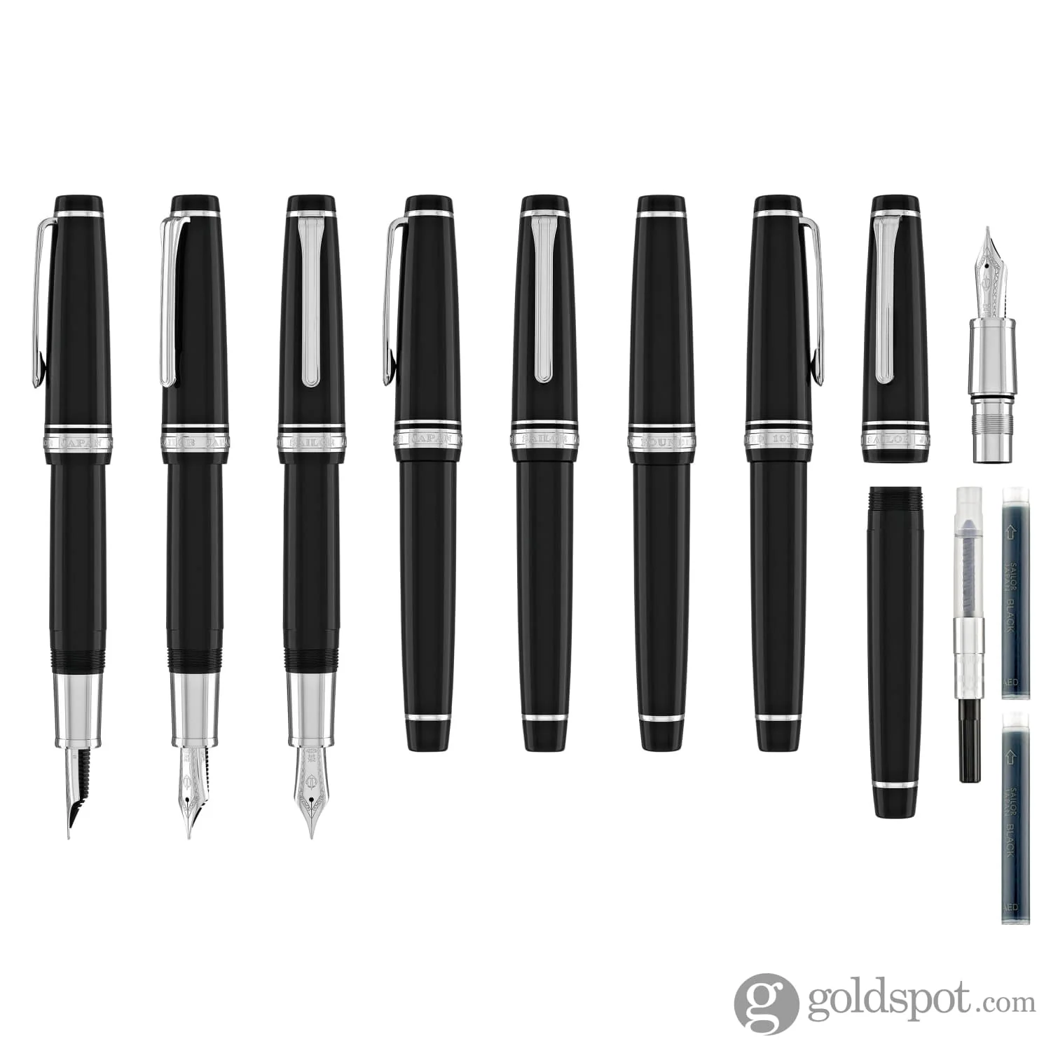 5884-sailor-pro-gear-regular-fountain-pen-in-ginza-silver-21kt-gold-8.webp Sailor Pro Gear Regular Fountain Pen in Ginza Silver - 21kt Gold