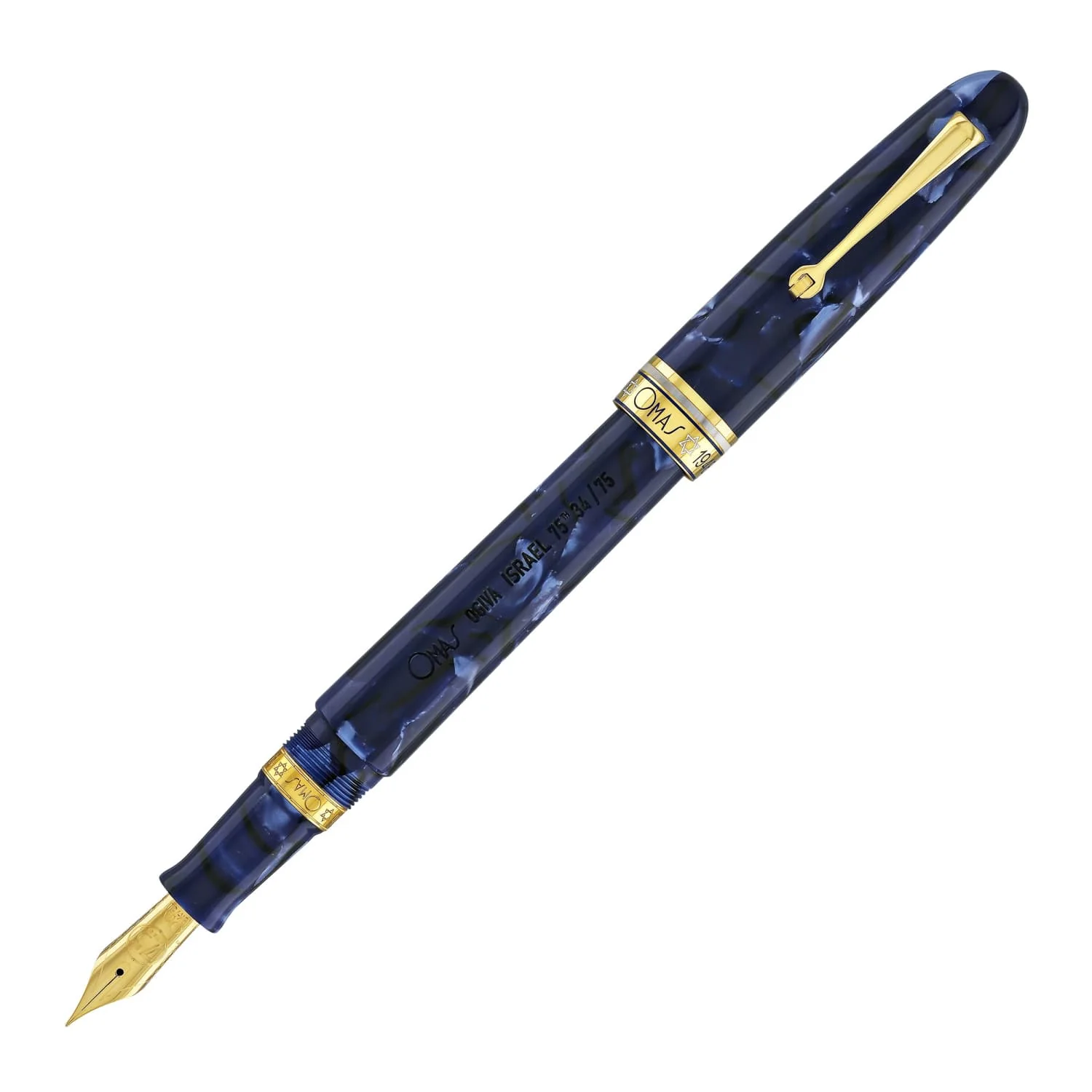 5899-omas-ogiva-israel-75th-anniversary-fountain-pen-18kt-gold-nib-1.webp Omas Ogiva Israel 75th Anniversary Fountain Pen - 18kt Gold Nib