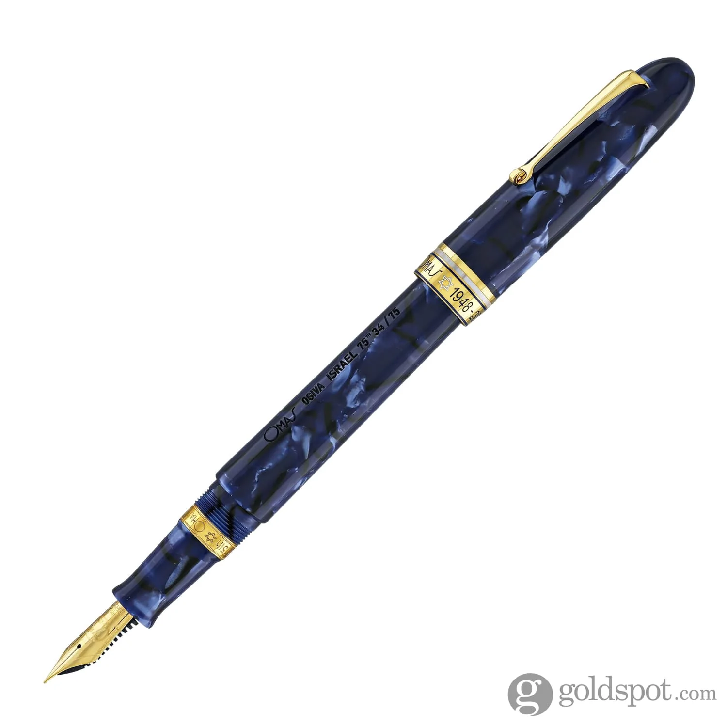 5899-omas-ogiva-israel-75th-anniversary-fountain-pen-18kt-gold-nib-2.webp Omas Ogiva Israel 75th Anniversary Fountain Pen - 18kt Gold Nib