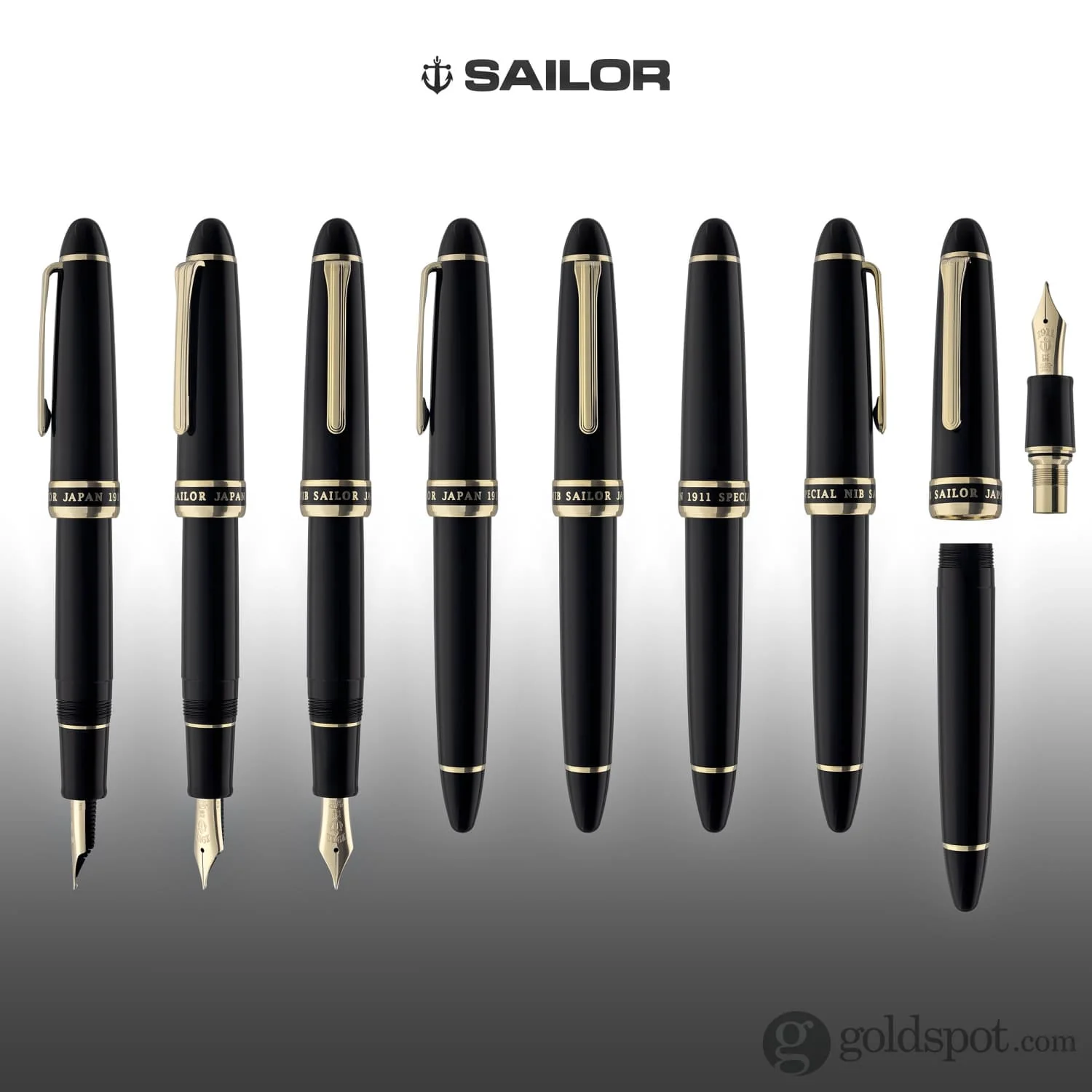 5906-sailor-bespoke-1911-large-fountain-pen-in-naginata-togi-specialty-nib-with-gold-trim-8.webp Sailor Bespoke 1911 Large Fountain Pen in Naginata Togi - Specialty Nib with Gold Trim