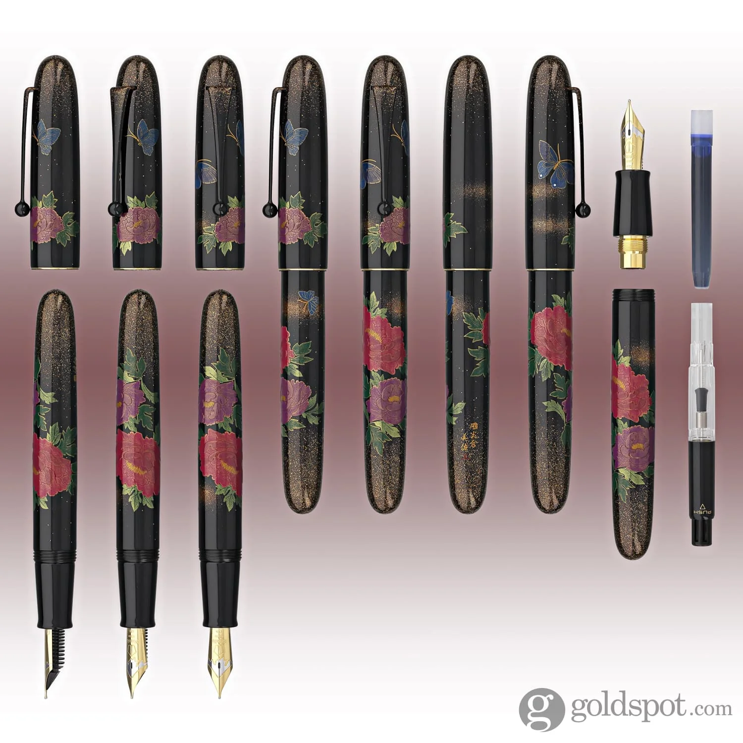 5910-namiki-yukari-royale-fountain-pen-in-peony-18k-gold-8.webp Namiki Yukari Royale Fountain Pen in Peony - 18K Gold