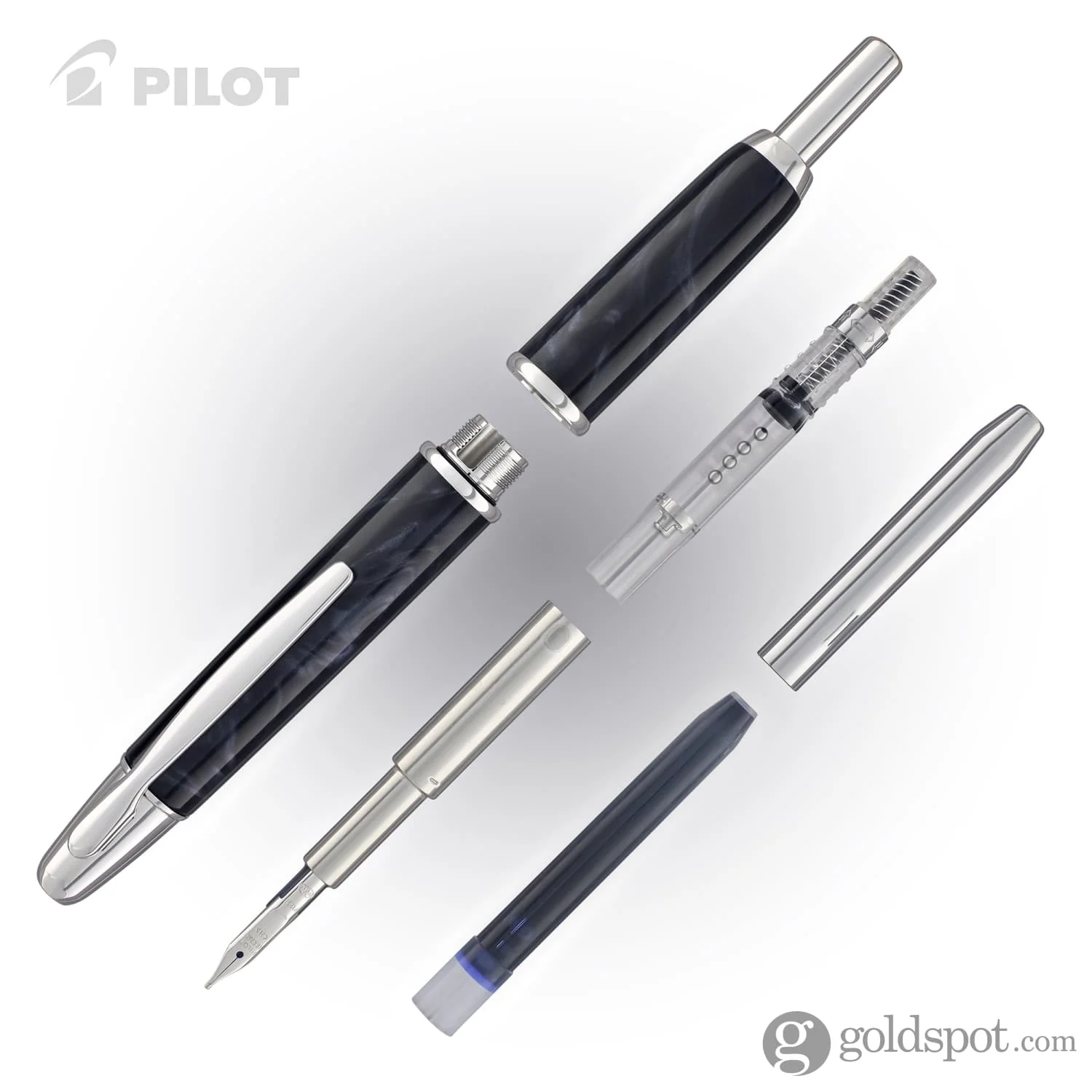 5914-pilot-vanishing-point-se-fountain-pen-in-marble-black-7.webp Pilot Vanishing Point SE Fountain Pen in Marble Black